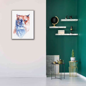 'Copper And Blue Lioness' by Alan Majchrowicz, Giclee Canvas Wall Art,26x34