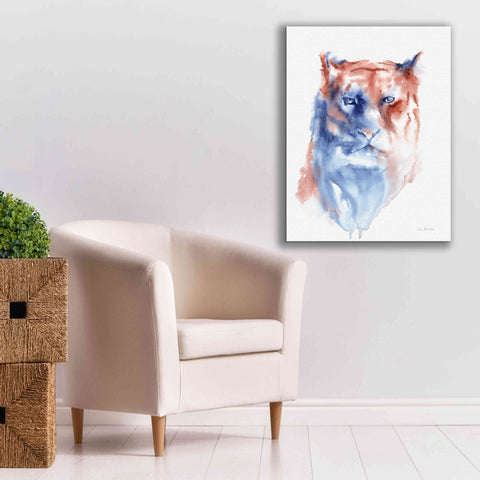 Image of 'Copper And Blue Lioness' by Alan Majchrowicz, Giclee Canvas Wall Art,26x34