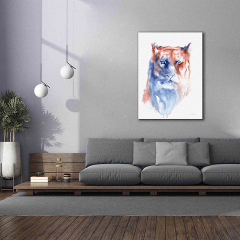 Image of 'Copper And Blue Lioness' by Alan Majchrowicz, Giclee Canvas Wall Art,40x54