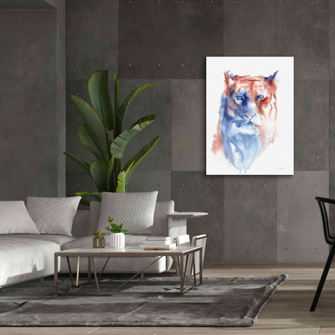 Image of 'Copper And Blue Lioness' by Alan Majchrowicz, Giclee Canvas Wall Art,40x54