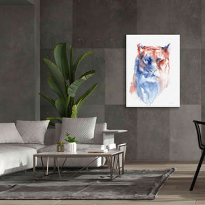 'Copper And Blue Lioness' by Alan Majchrowicz, Giclee Canvas Wall Art,40x54