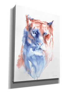 'Copper And Blue Lioness' by Alan Majchrowicz, Giclee Canvas Wall Art