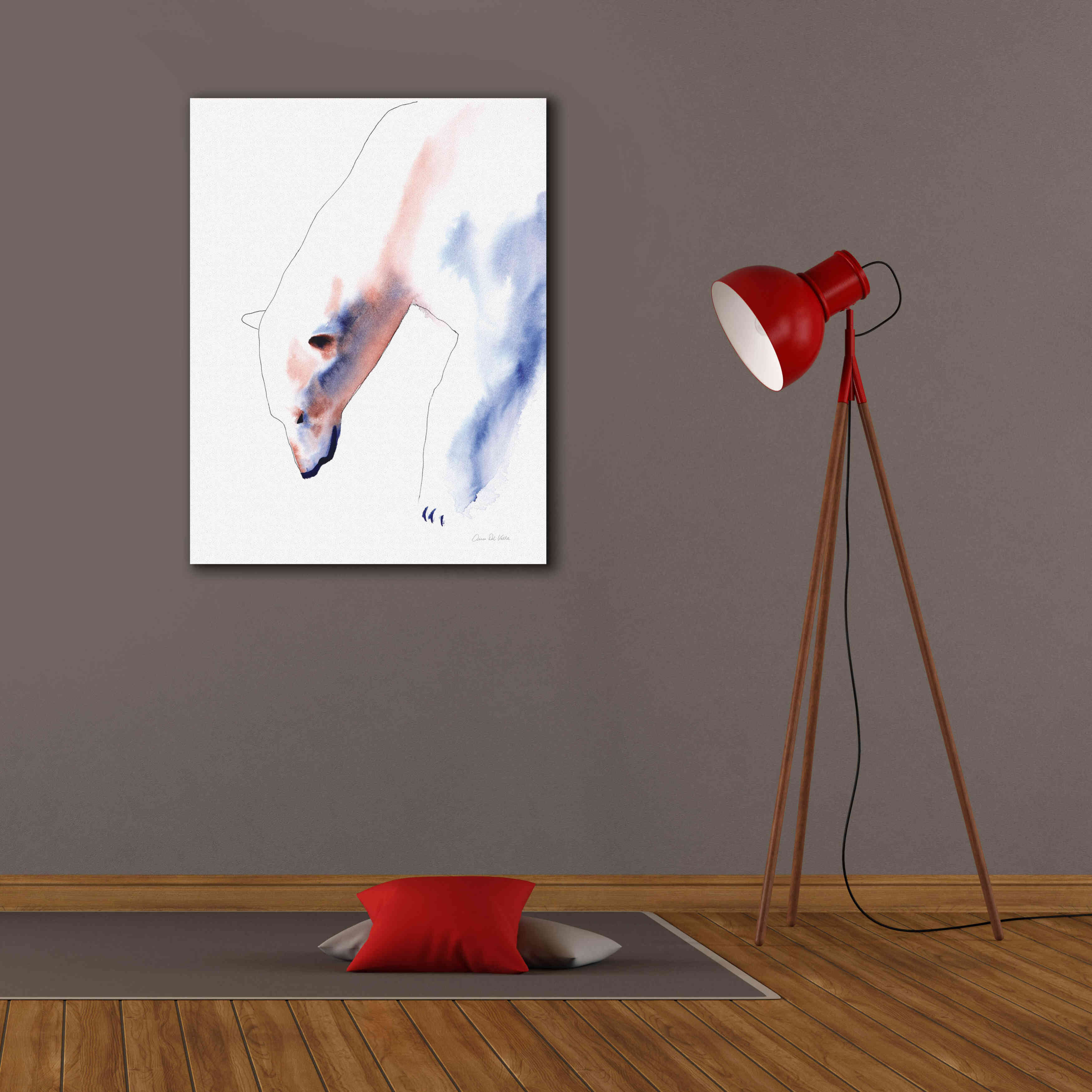 'Copper And Blue Polar Bear' by Alan Majchrowicz, Giclee Canvas Wall Art,26x34