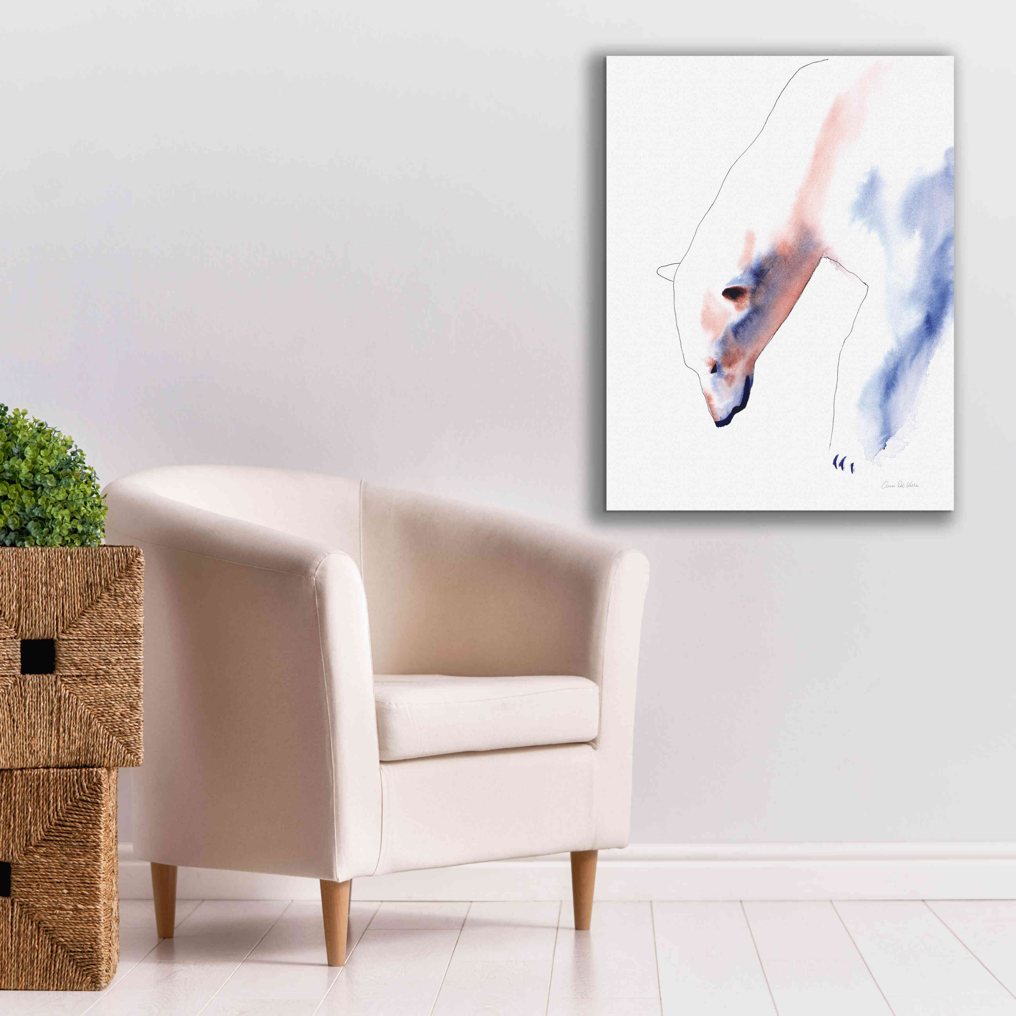 'Copper And Blue Polar Bear' by Alan Majchrowicz, Giclee Canvas Wall Art,26x34