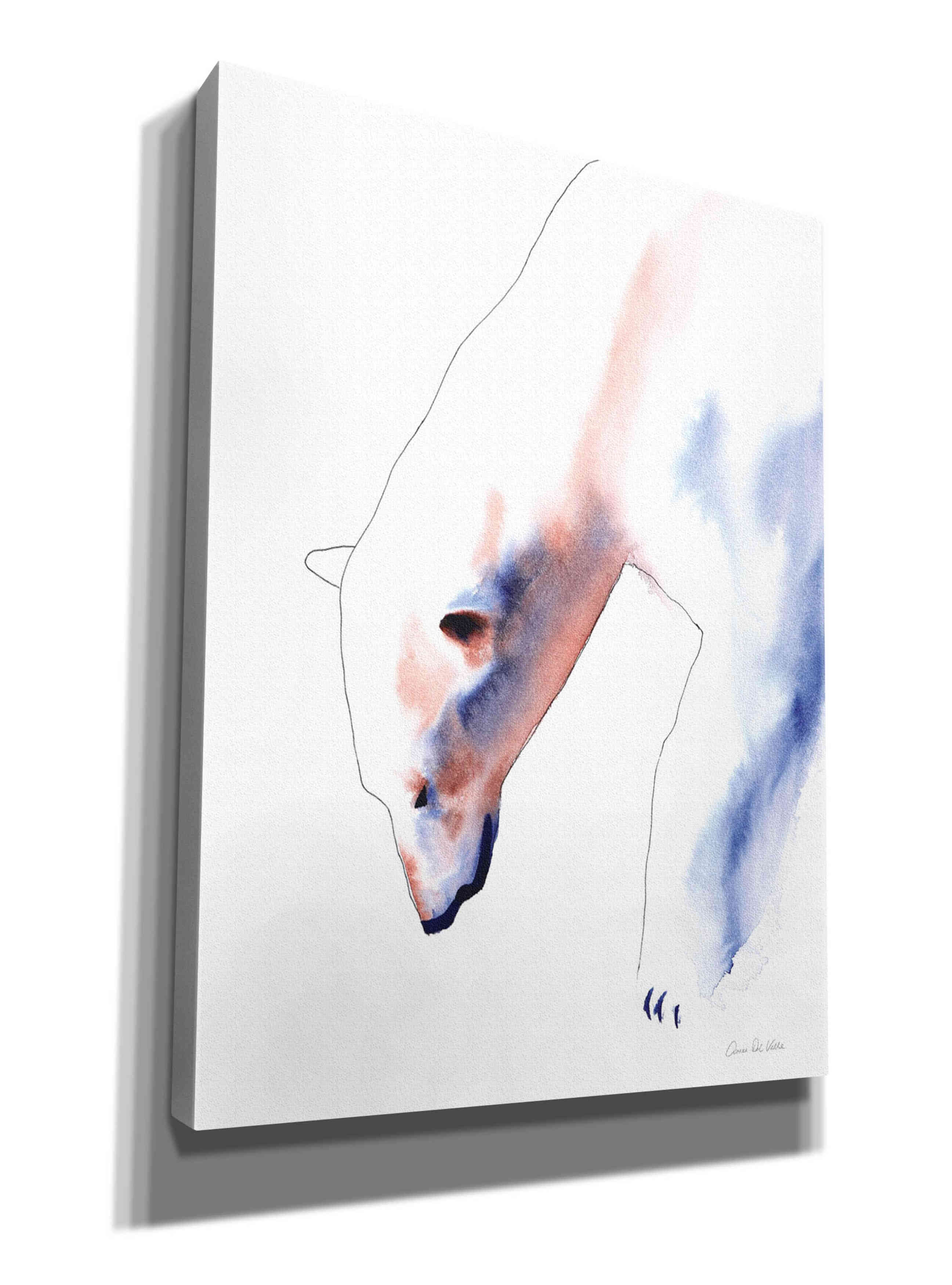 'Copper And Blue Polar Bear' by Alan Majchrowicz, Giclee Canvas Wall Art