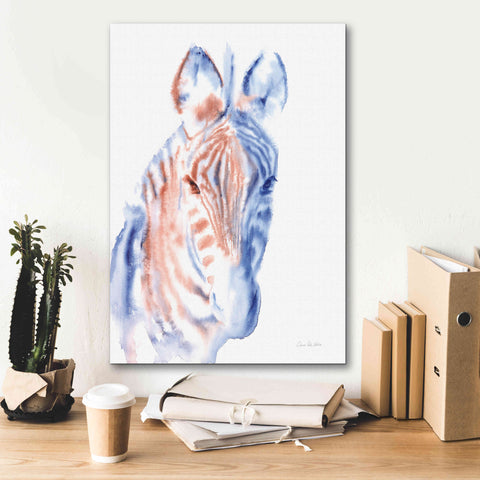 Image of 'Copper And Blue Zebra' by Alan Majchrowicz, Giclee Canvas Wall Art,18x26