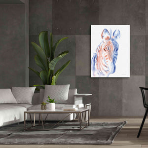 'Copper And Blue Zebra' by Alan Majchrowicz, Giclee Canvas Wall Art,40x54