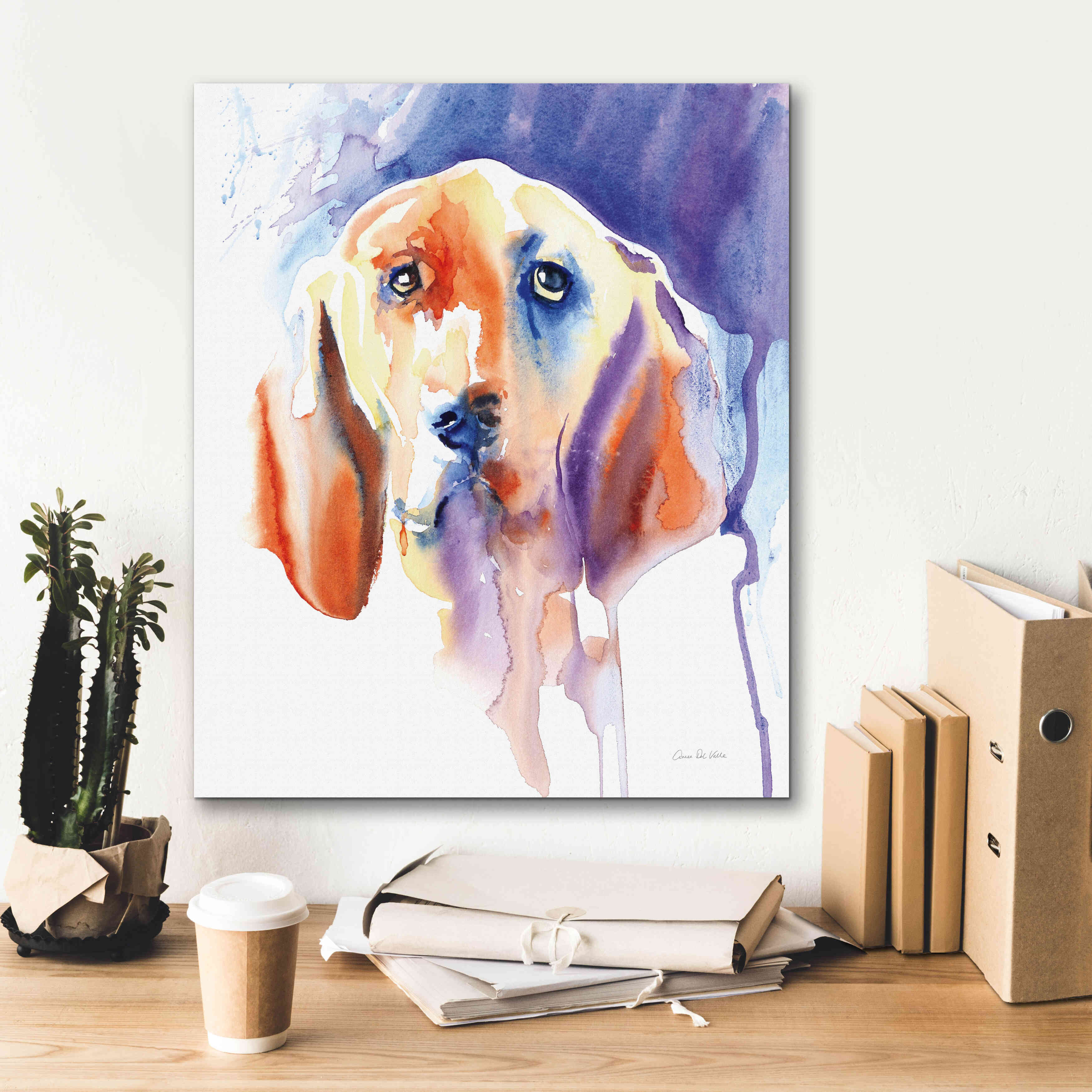 'Basset Hound' by Alan Majchrowicz, Giclee Canvas Wall Art,20x24