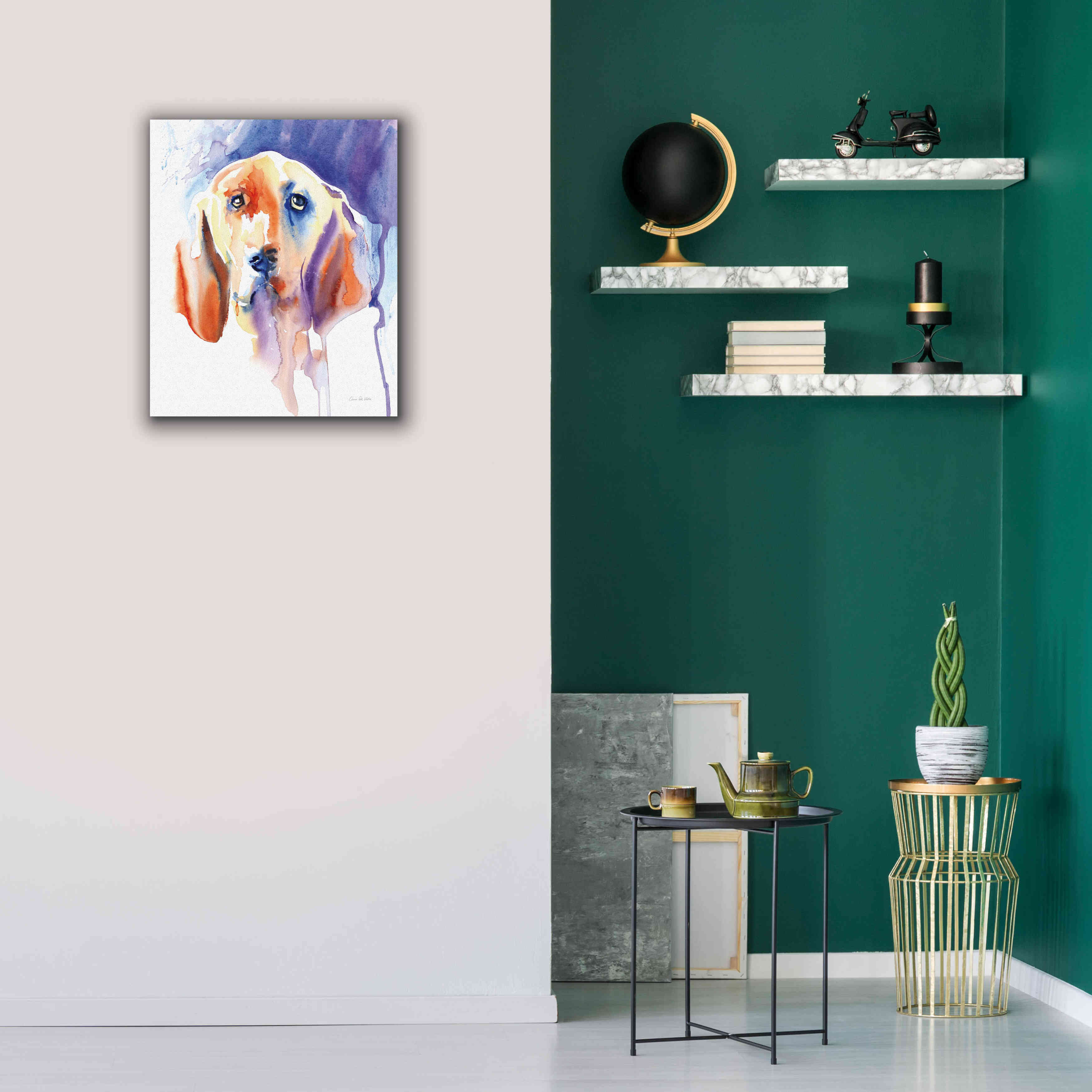 'Basset Hound' by Alan Majchrowicz, Giclee Canvas Wall Art,20x24