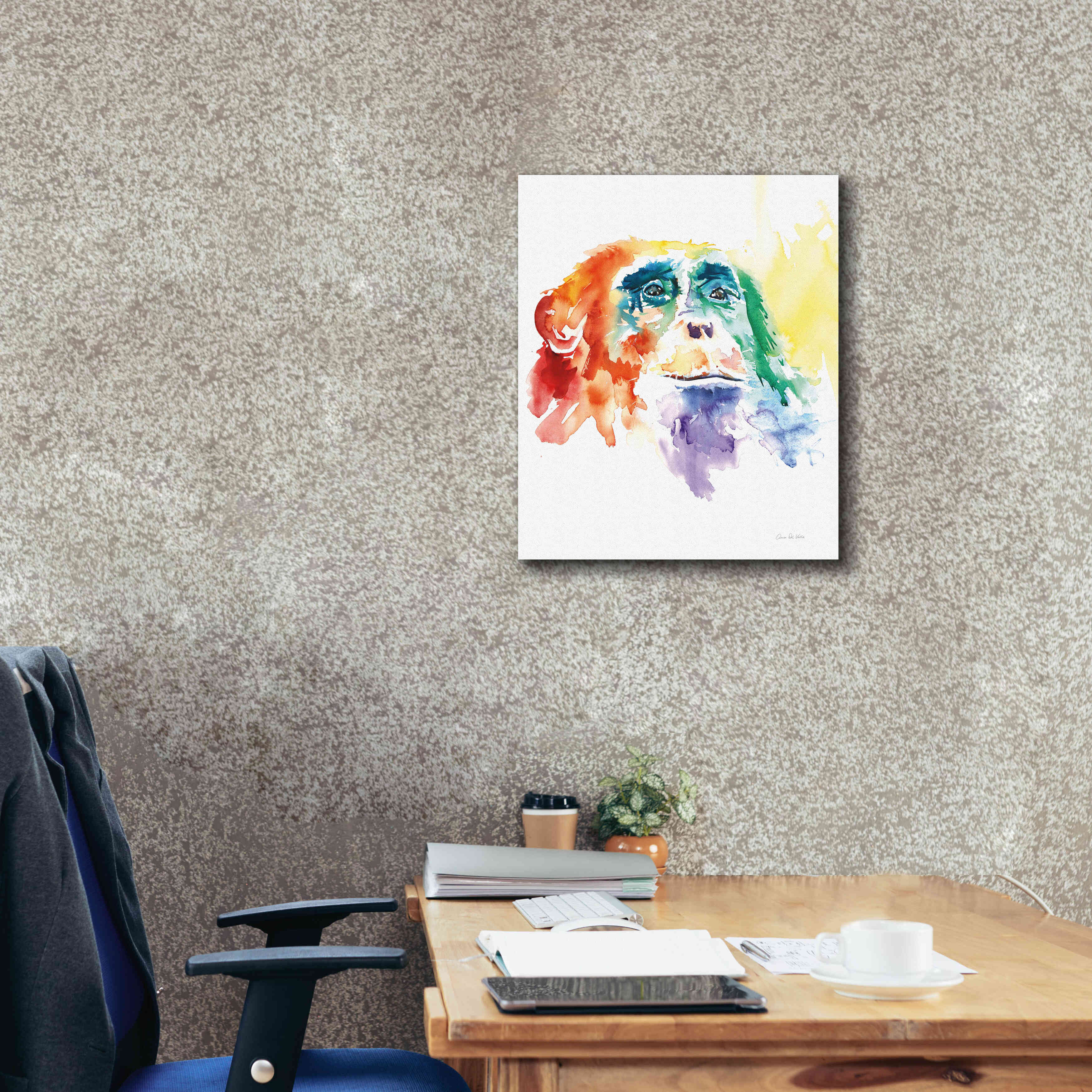 'Chimpanzee I' by Alan Majchrowicz, Giclee Canvas Wall Art,20x24