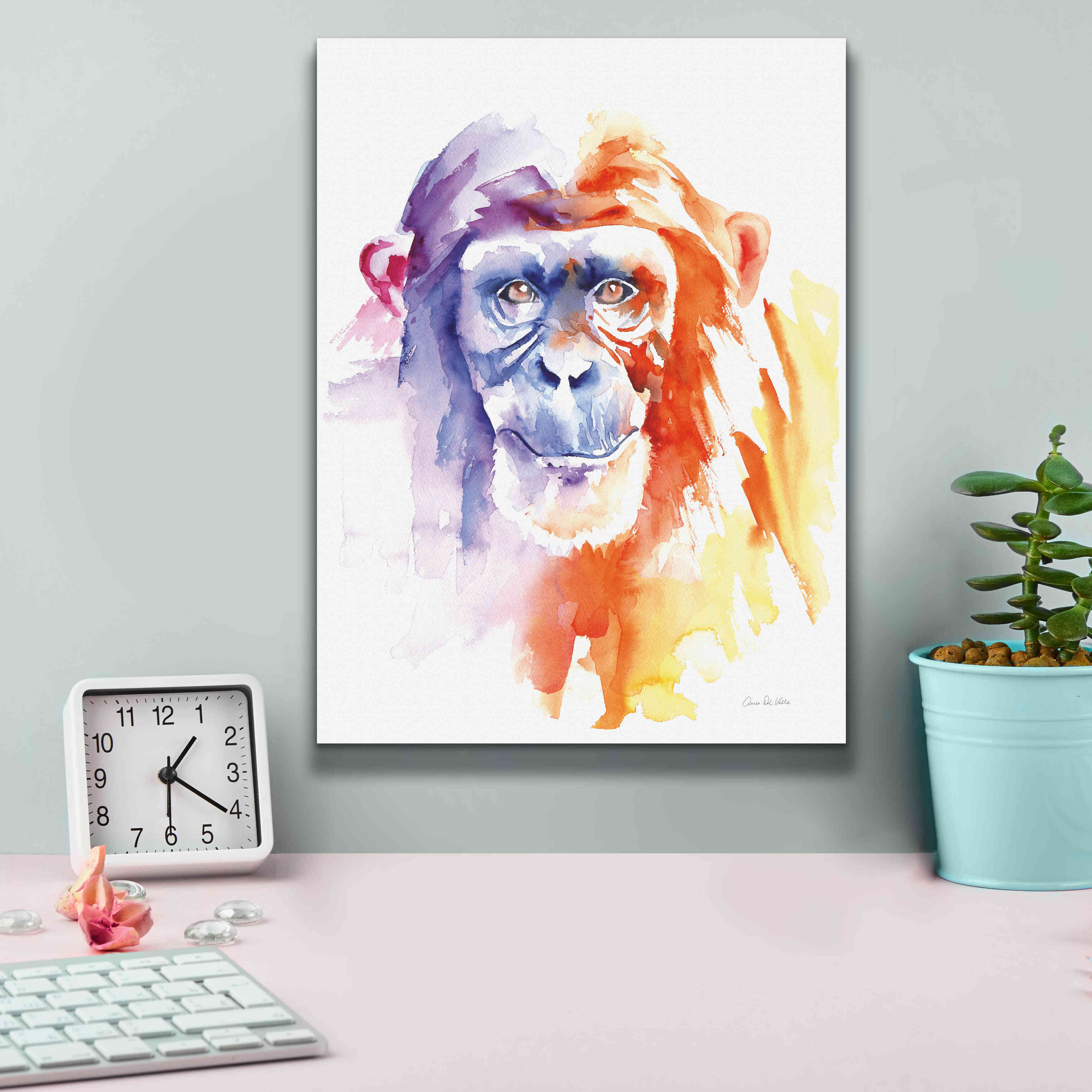'Chimpanzee II' by Alan Majchrowicz, Giclee Canvas Wall Art,12x16