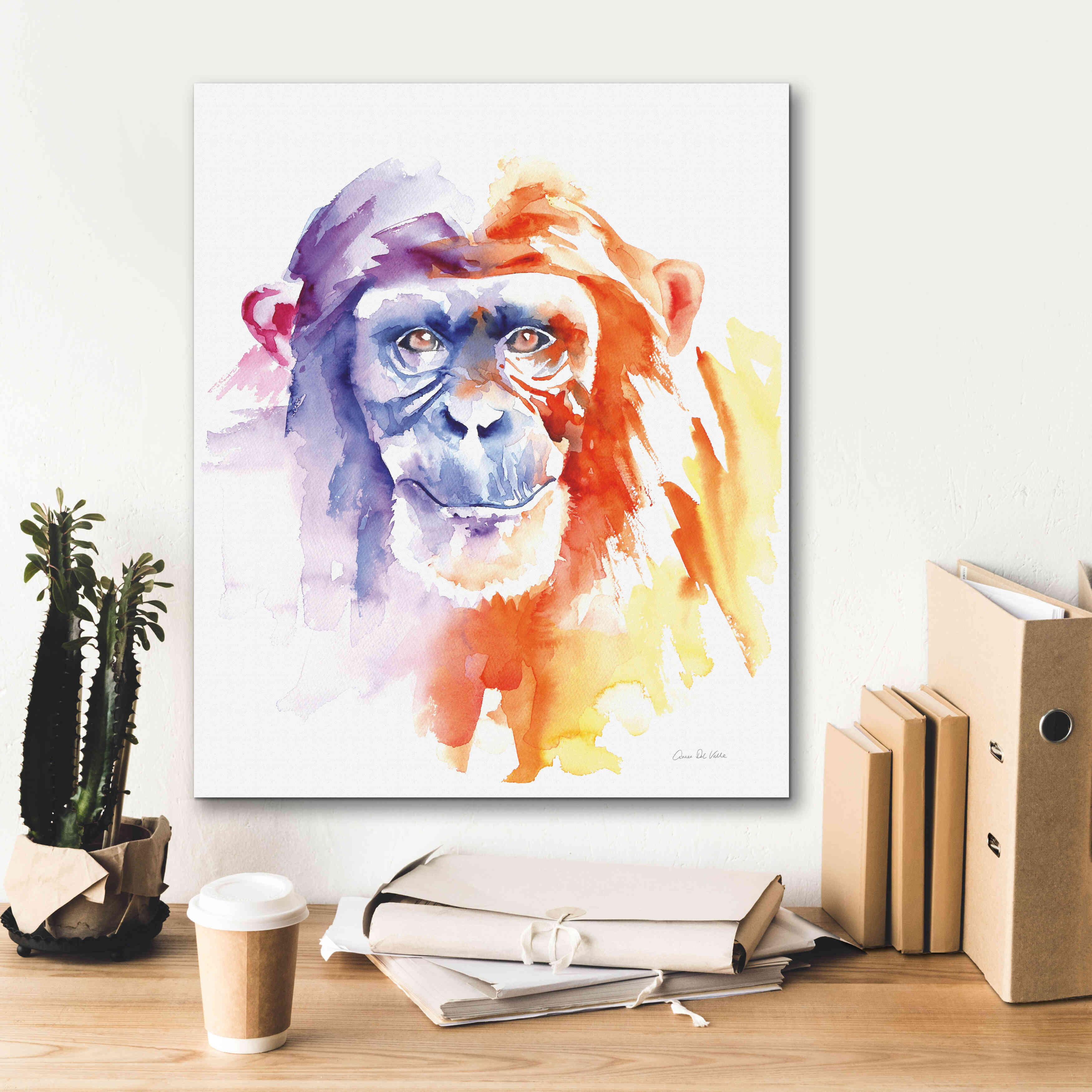 'Chimpanzee II' by Alan Majchrowicz, Giclee Canvas Wall Art,20x24