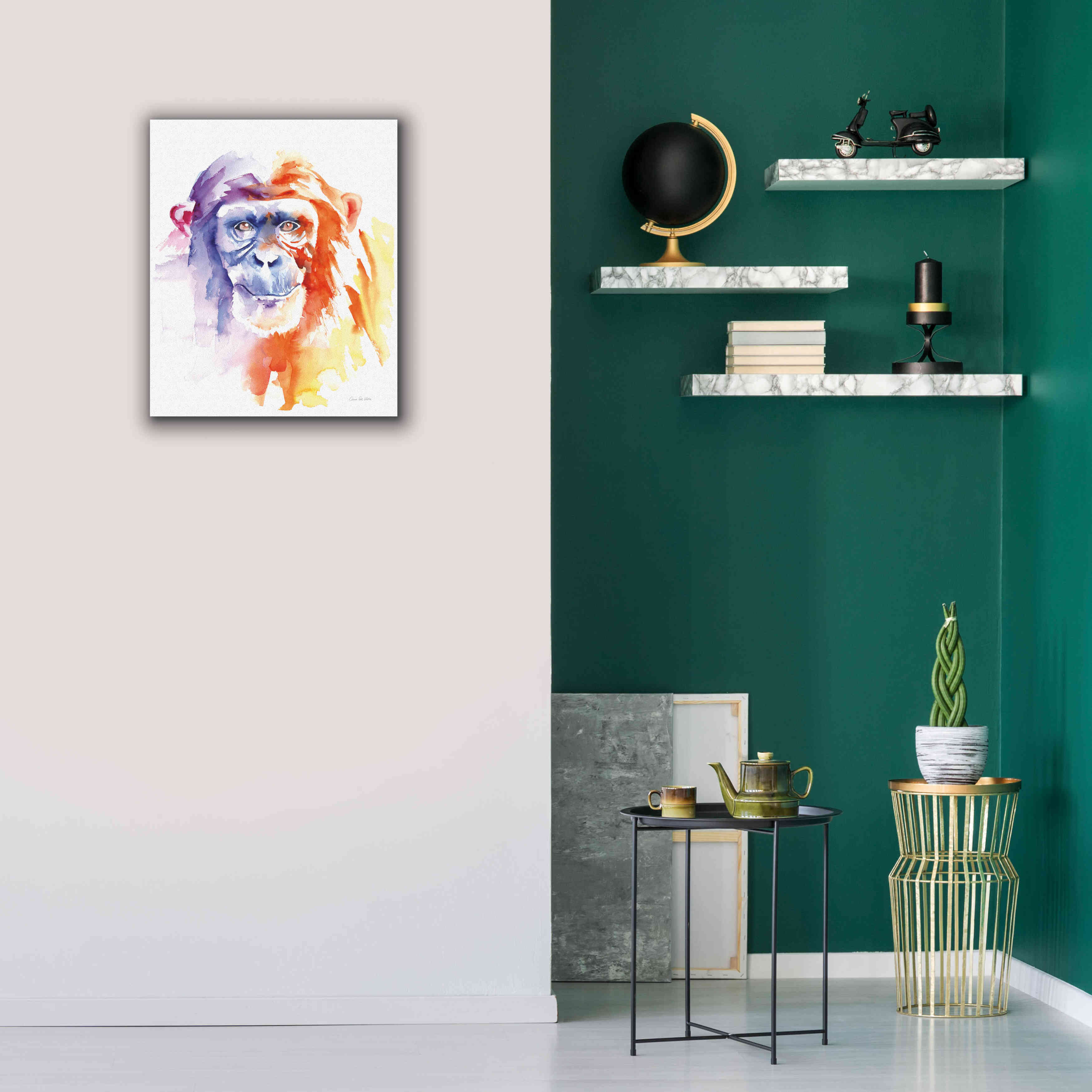 'Chimpanzee II' by Alan Majchrowicz, Giclee Canvas Wall Art,20x24