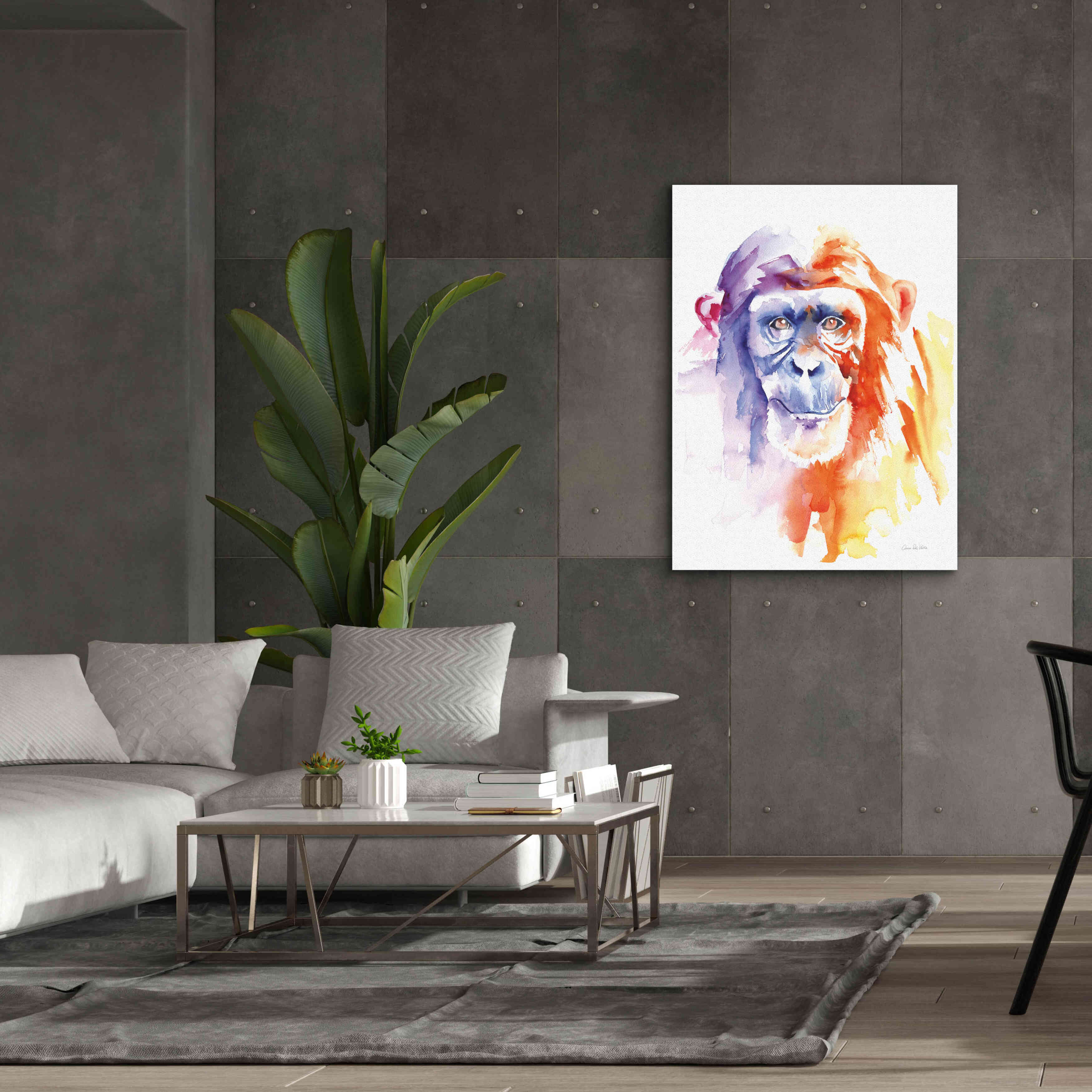 'Chimpanzee II' by Alan Majchrowicz, Giclee Canvas Wall Art,40x54