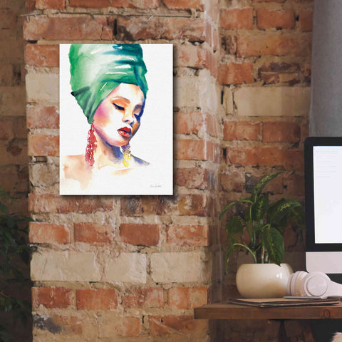Image of 'Woman In Green' by Alan Majchrowicz, Giclee Canvas Wall Art,12x16