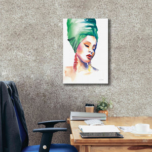 'Woman In Green' by Alan Majchrowicz, Giclee Canvas Wall Art,18x26