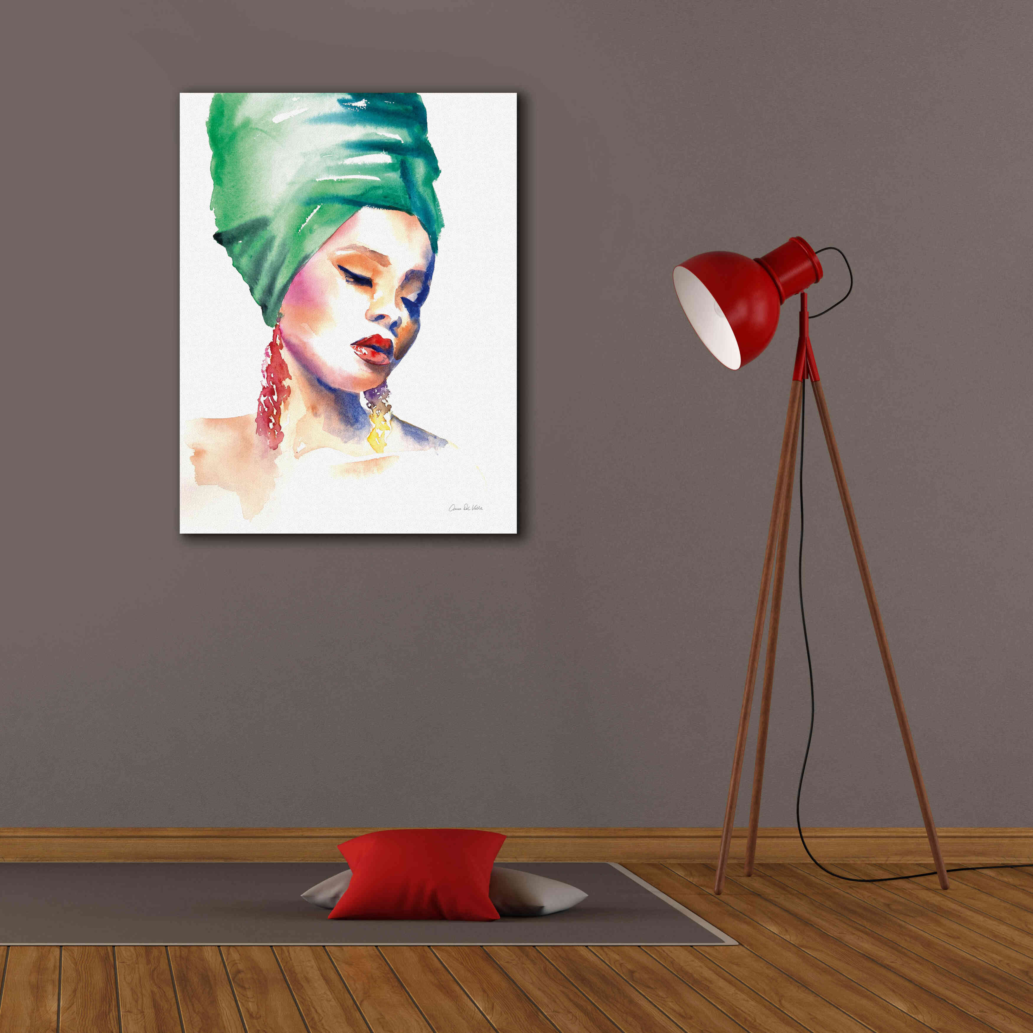 'Woman In Green' by Alan Majchrowicz, Giclee Canvas Wall Art,26x34