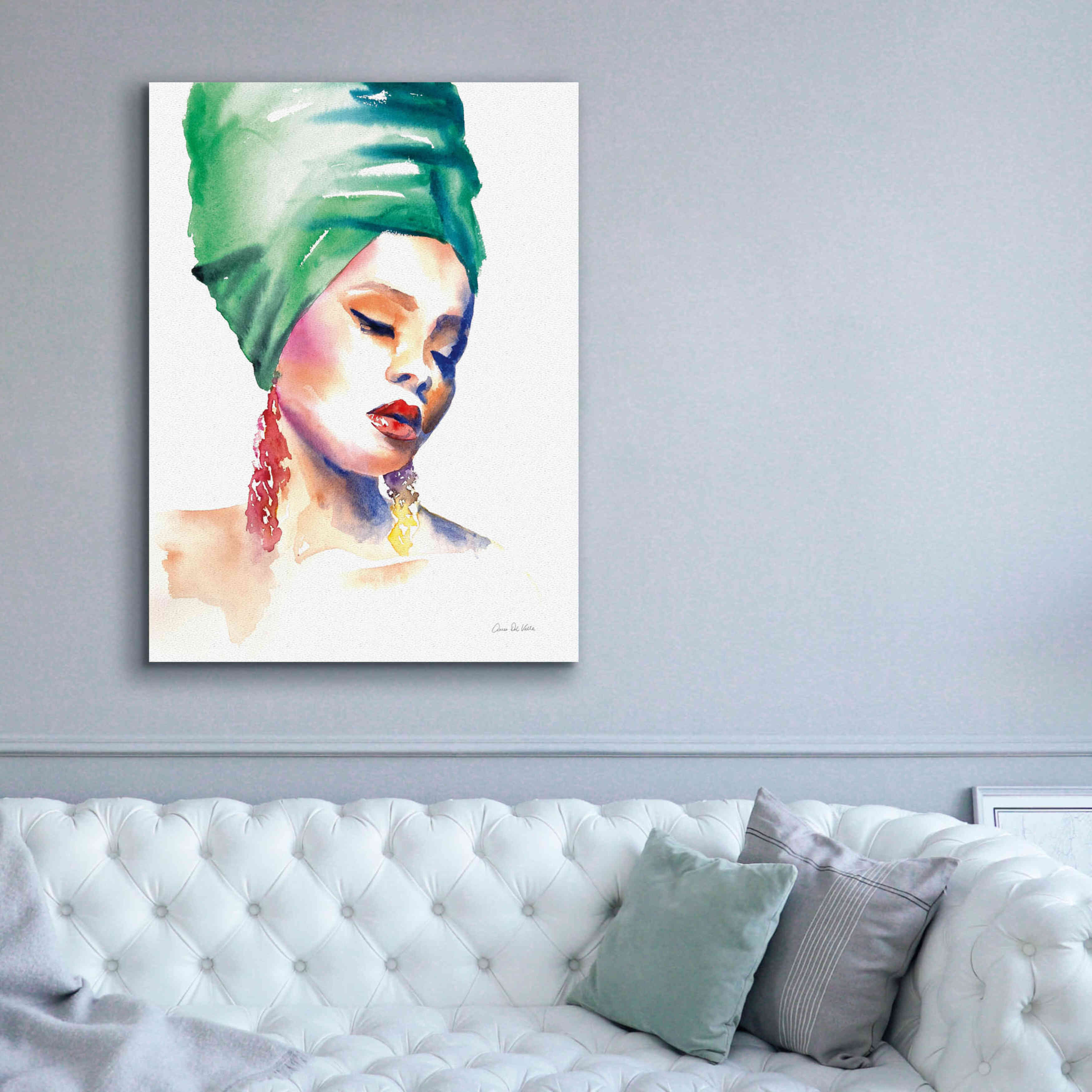 'Woman In Green' by Alan Majchrowicz, Giclee Canvas Wall Art,40x54