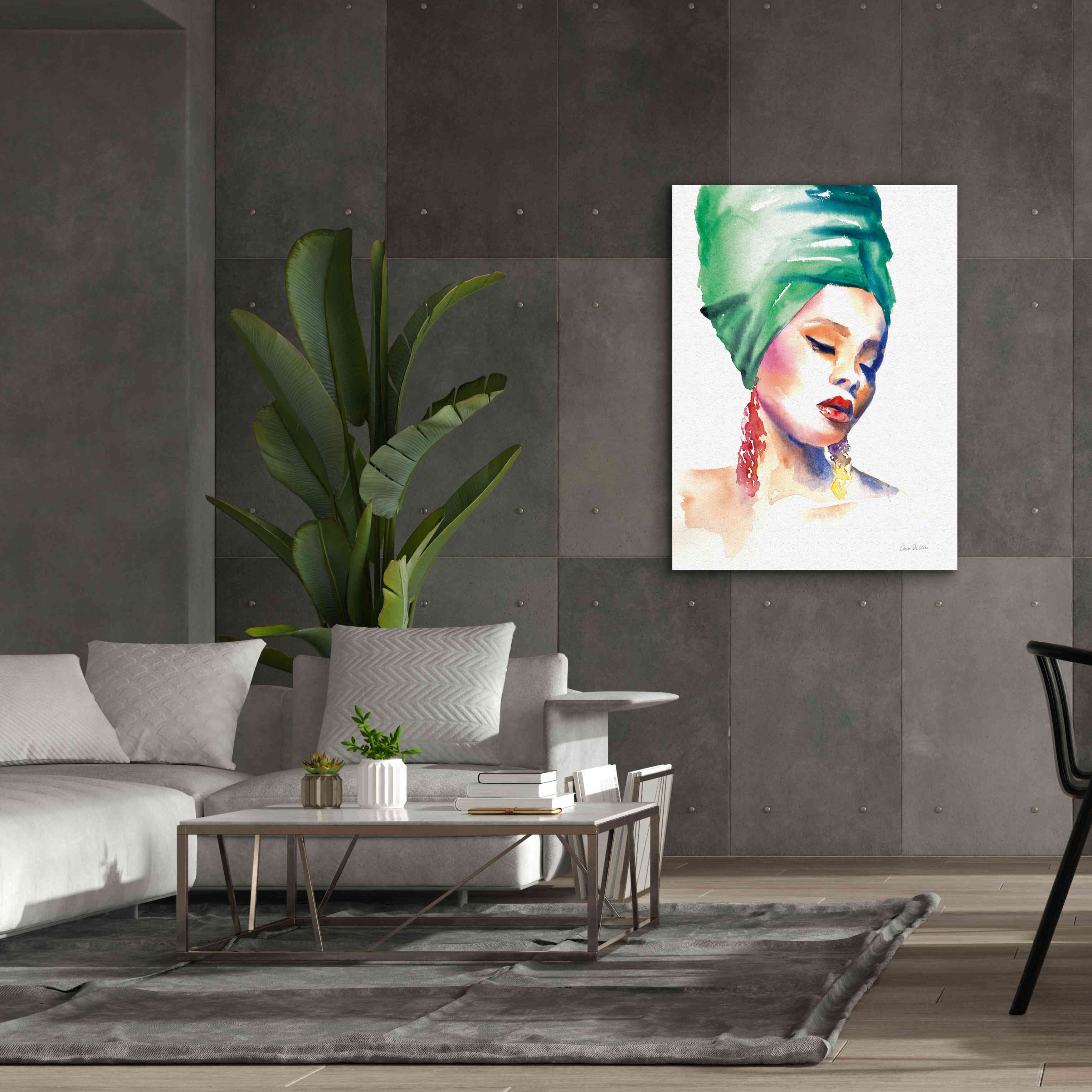 'Woman In Green' by Alan Majchrowicz, Giclee Canvas Wall Art,40x54