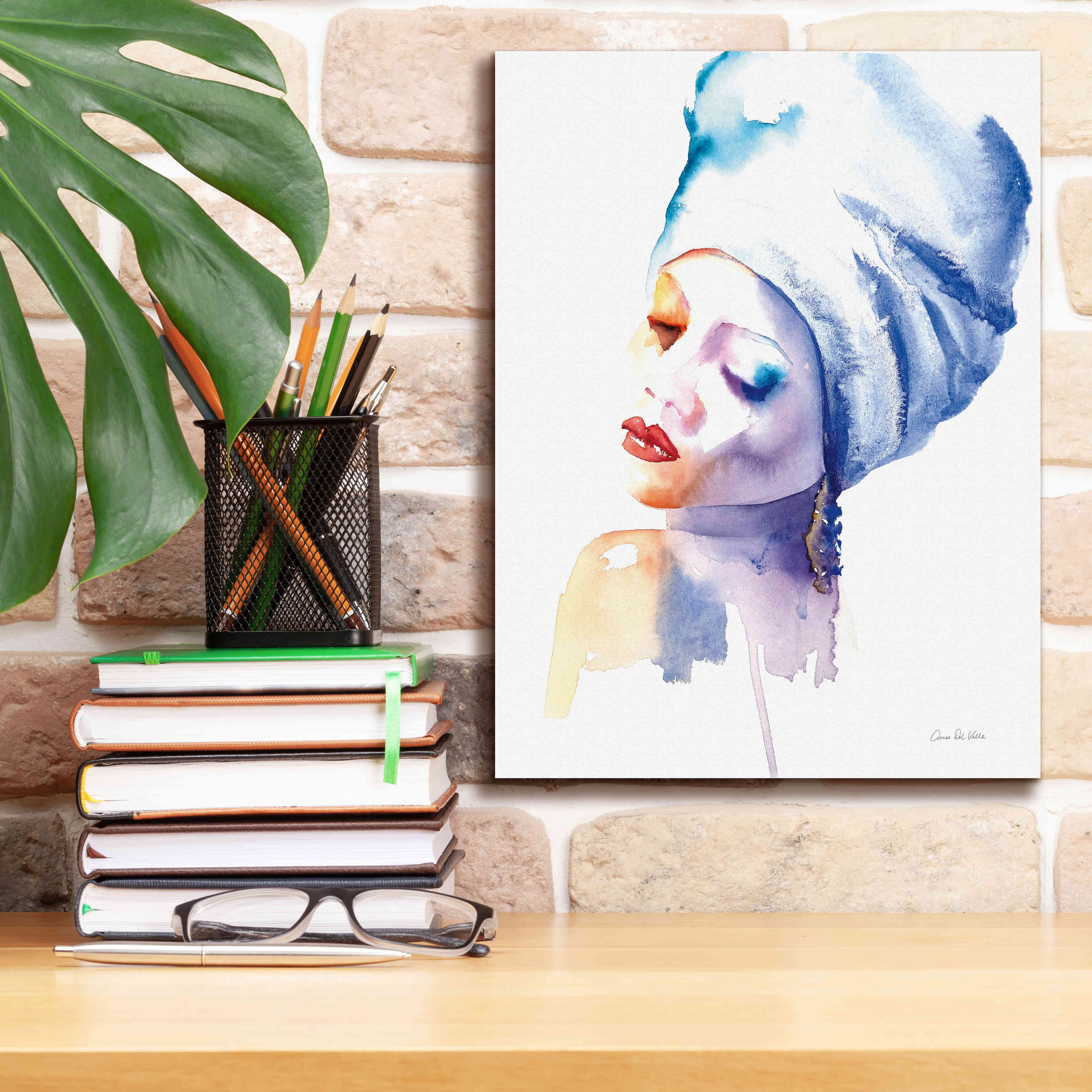 'Woman In Blue' by Alan Majchrowicz, Giclee Canvas Wall Art,12x16