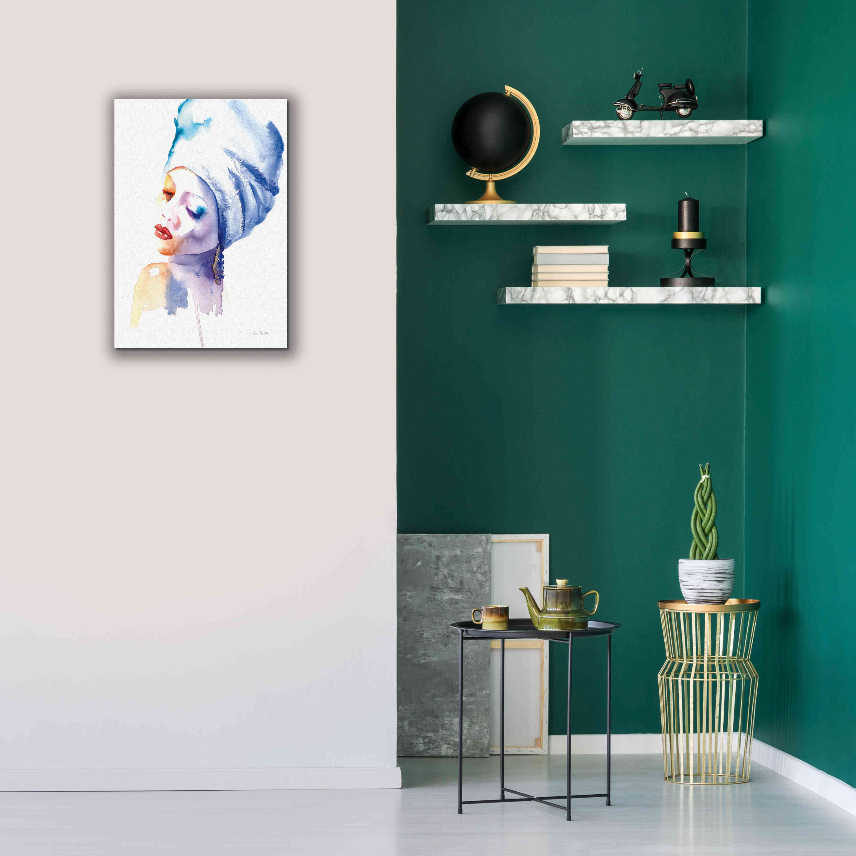 'Woman In Blue' by Alan Majchrowicz, Giclee Canvas Wall Art,18x26