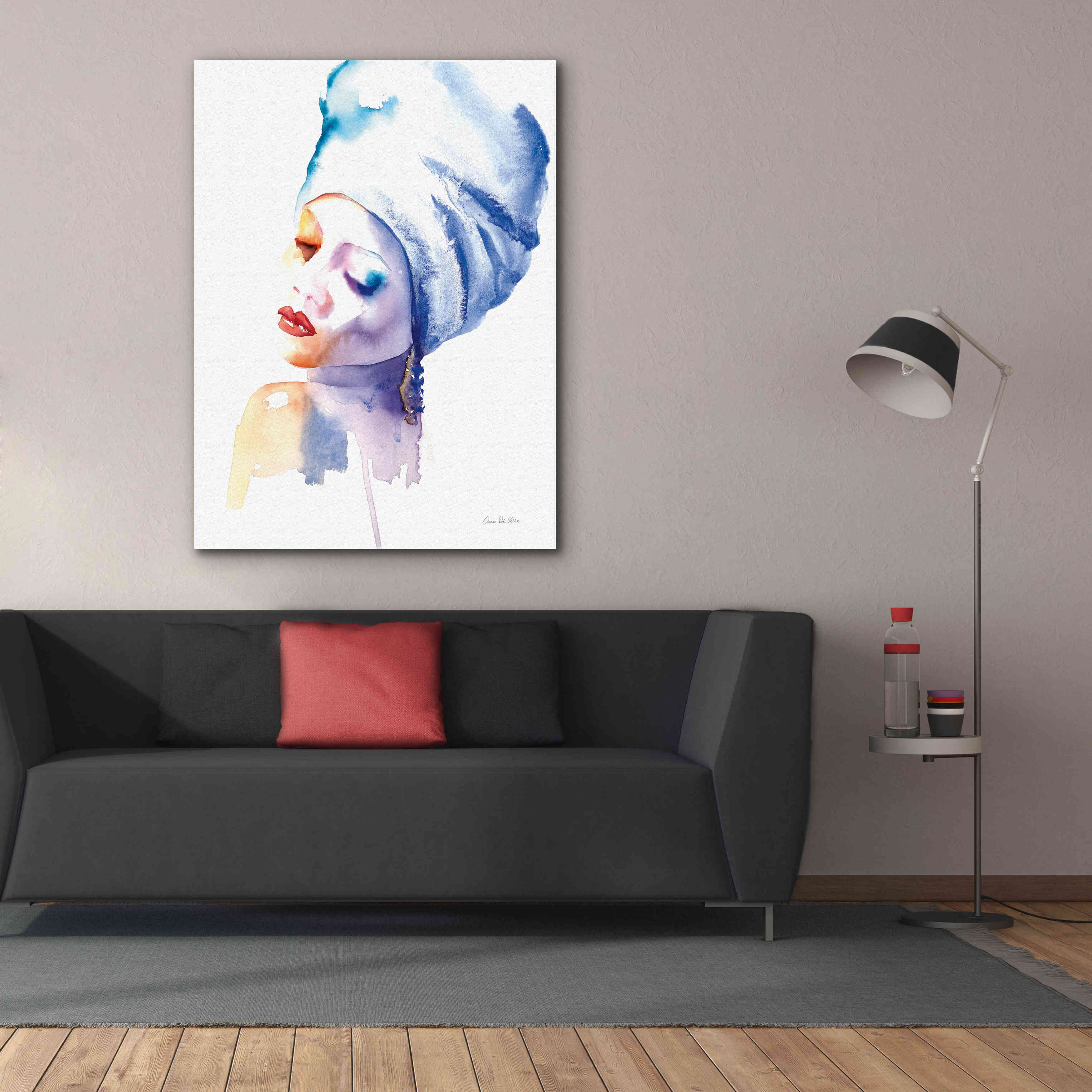 'Woman In Blue' by Alan Majchrowicz, Giclee Canvas Wall Art,40x54