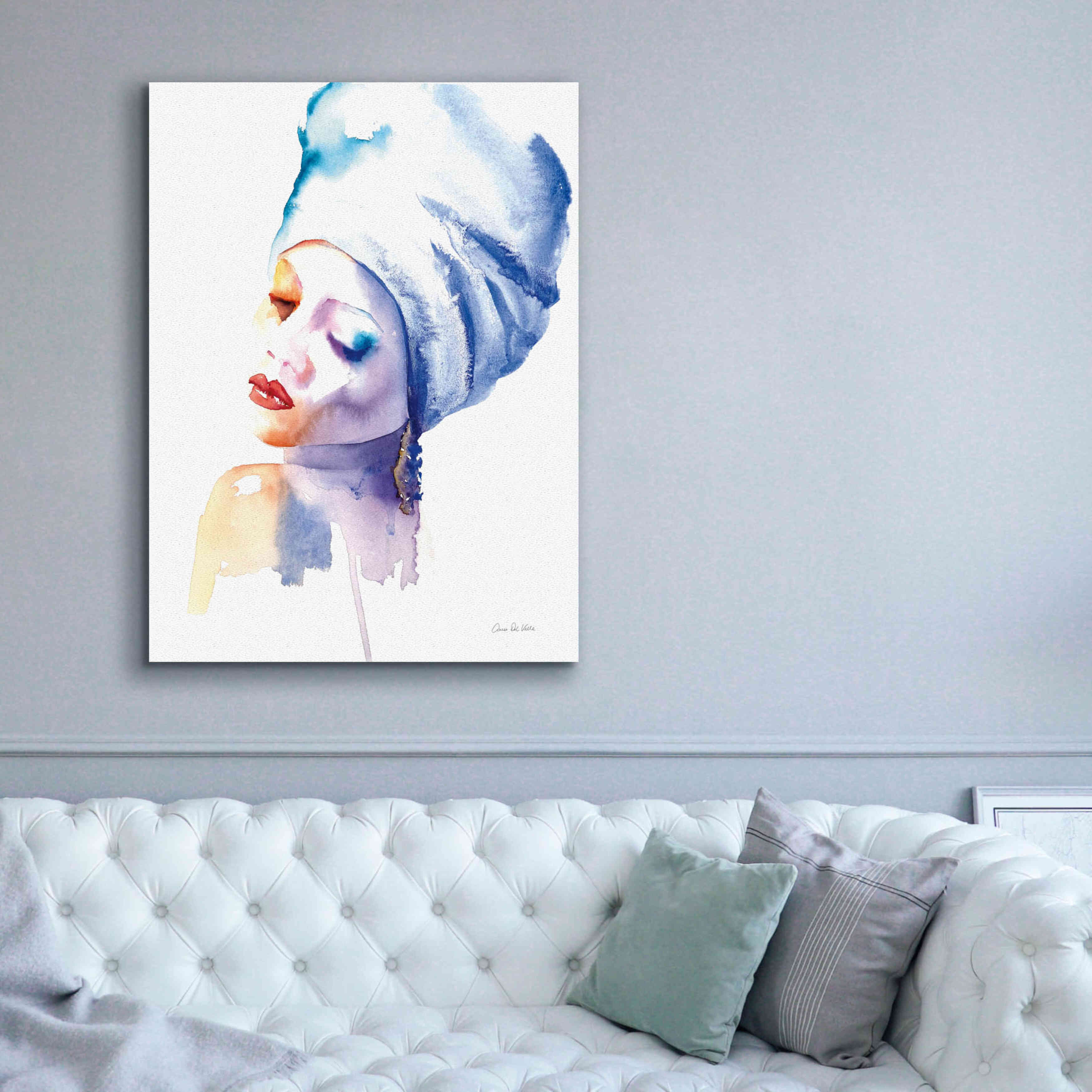 'Woman In Blue' by Alan Majchrowicz, Giclee Canvas Wall Art,40x54