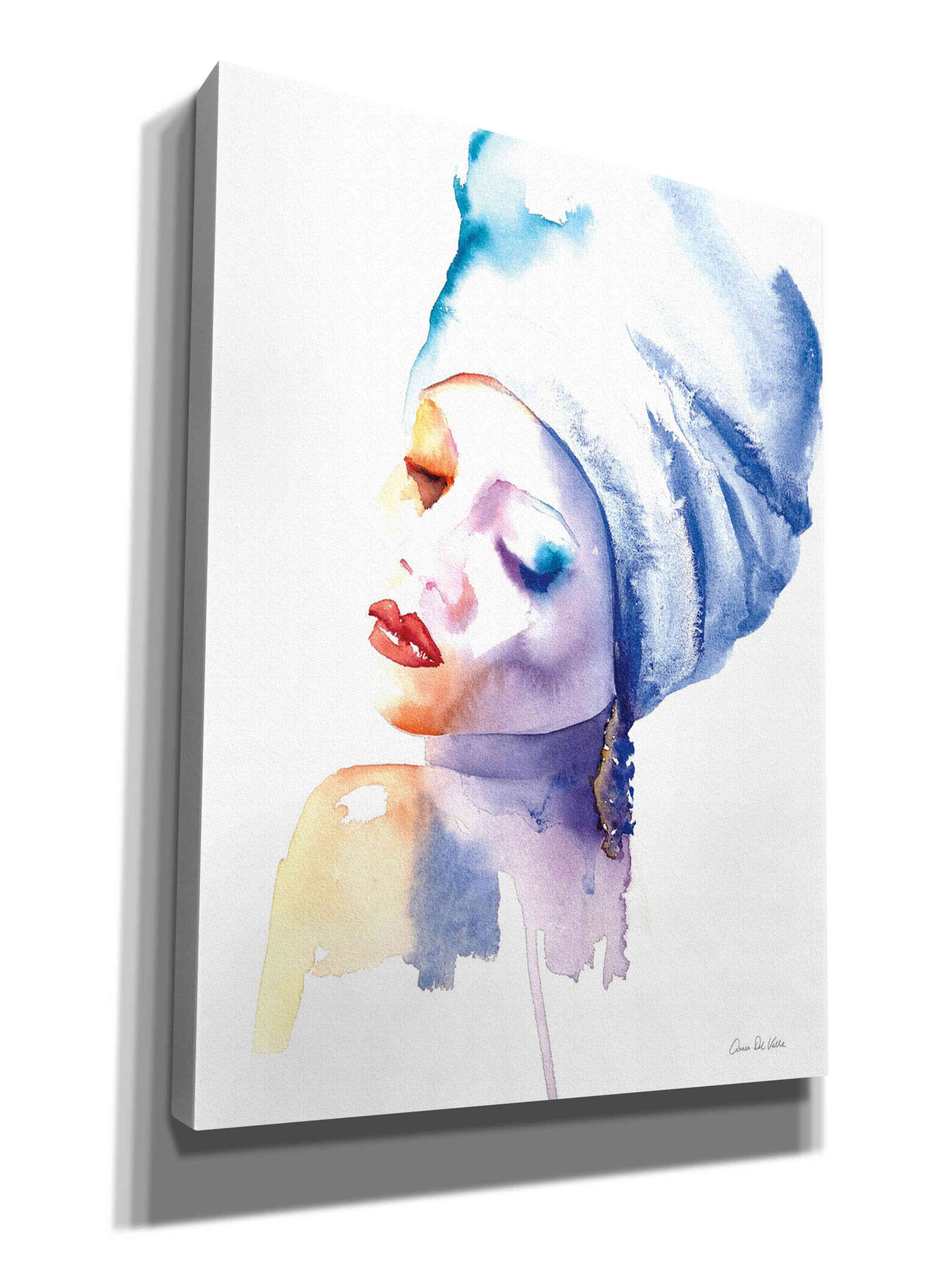 'Woman In Blue' by Alan Majchrowicz, Giclee Canvas Wall Art