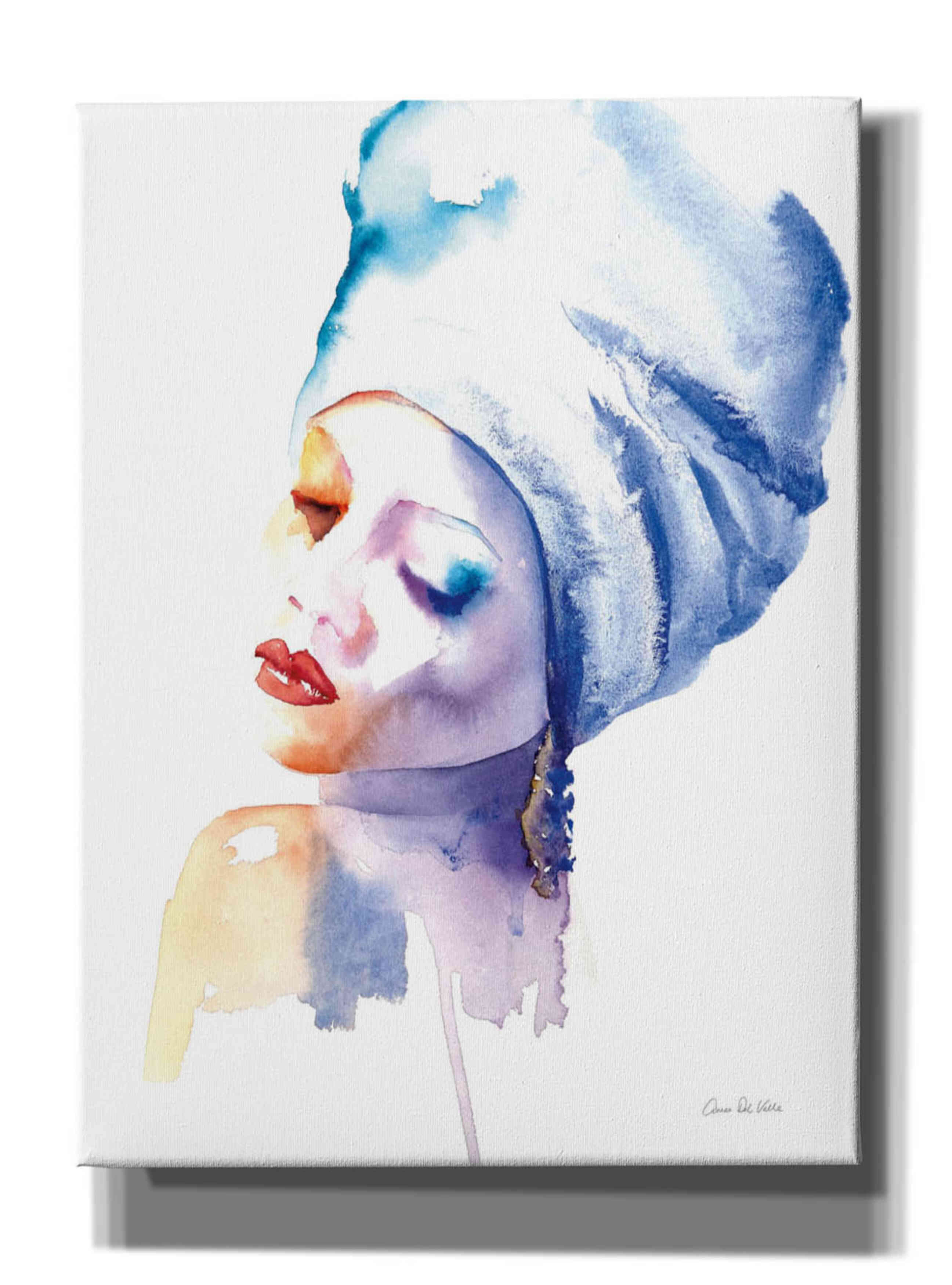 'Woman In Blue' by Alan Majchrowicz, Giclee Canvas Wall Art