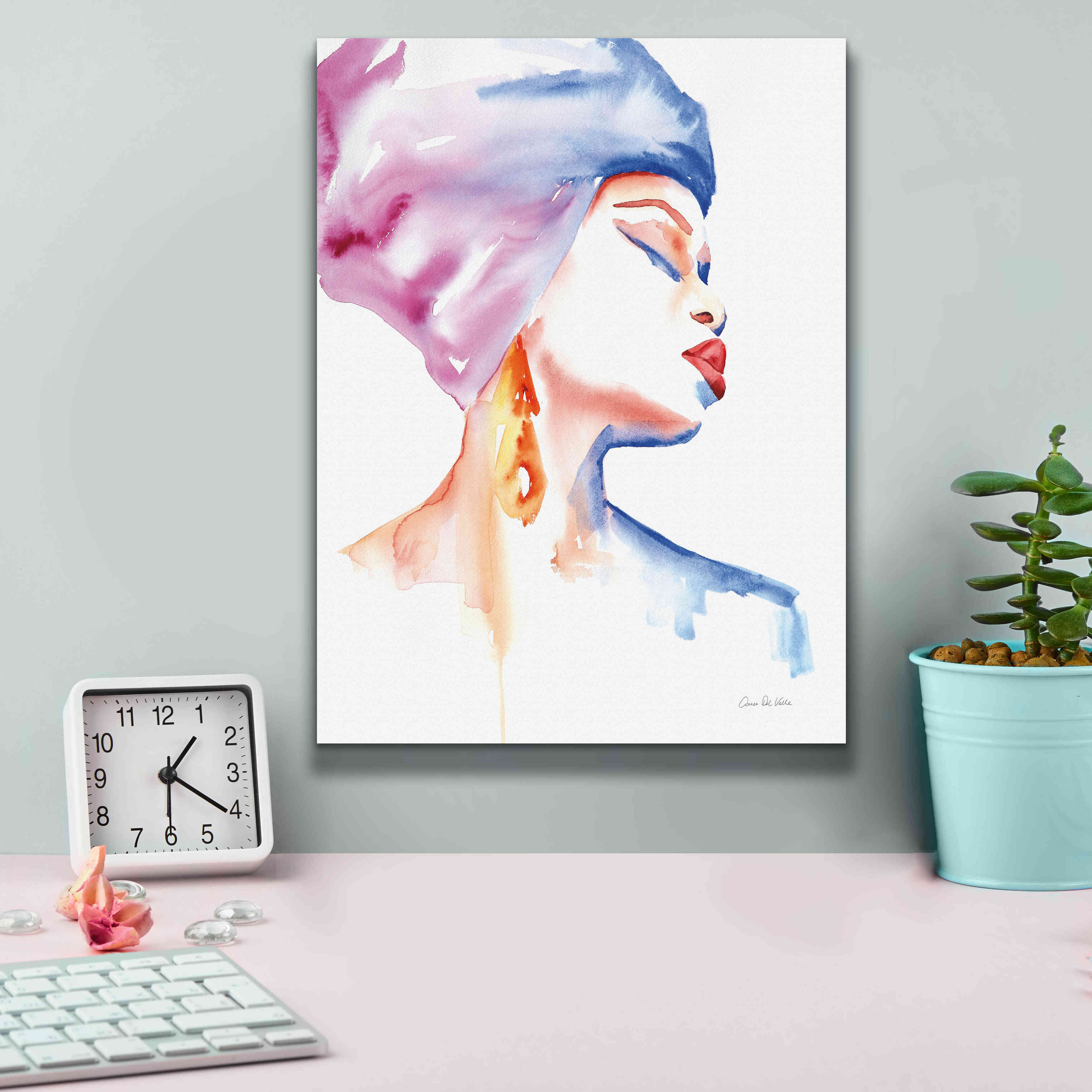 'Woman In Purple' by Alan Majchrowicz, Giclee Canvas Wall Art,12x16