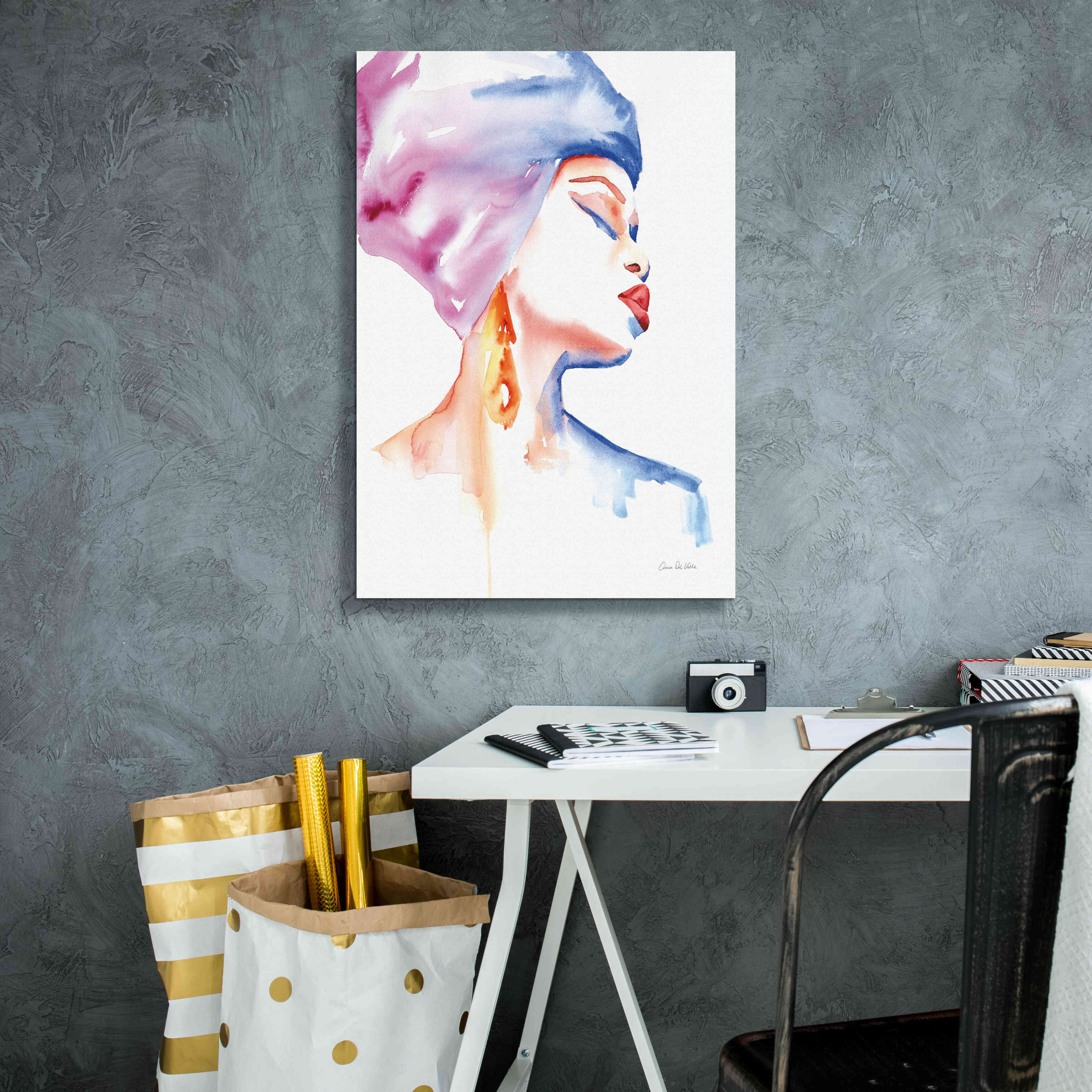 'Woman In Purple' by Alan Majchrowicz, Giclee Canvas Wall Art,18x26