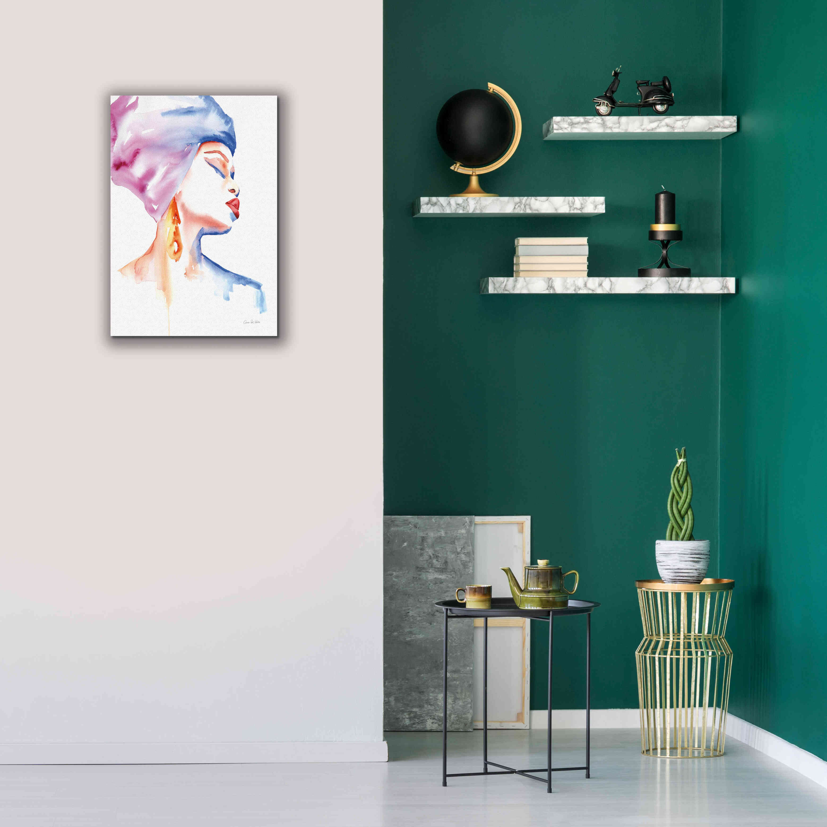 'Woman In Purple' by Alan Majchrowicz, Giclee Canvas Wall Art,18x26