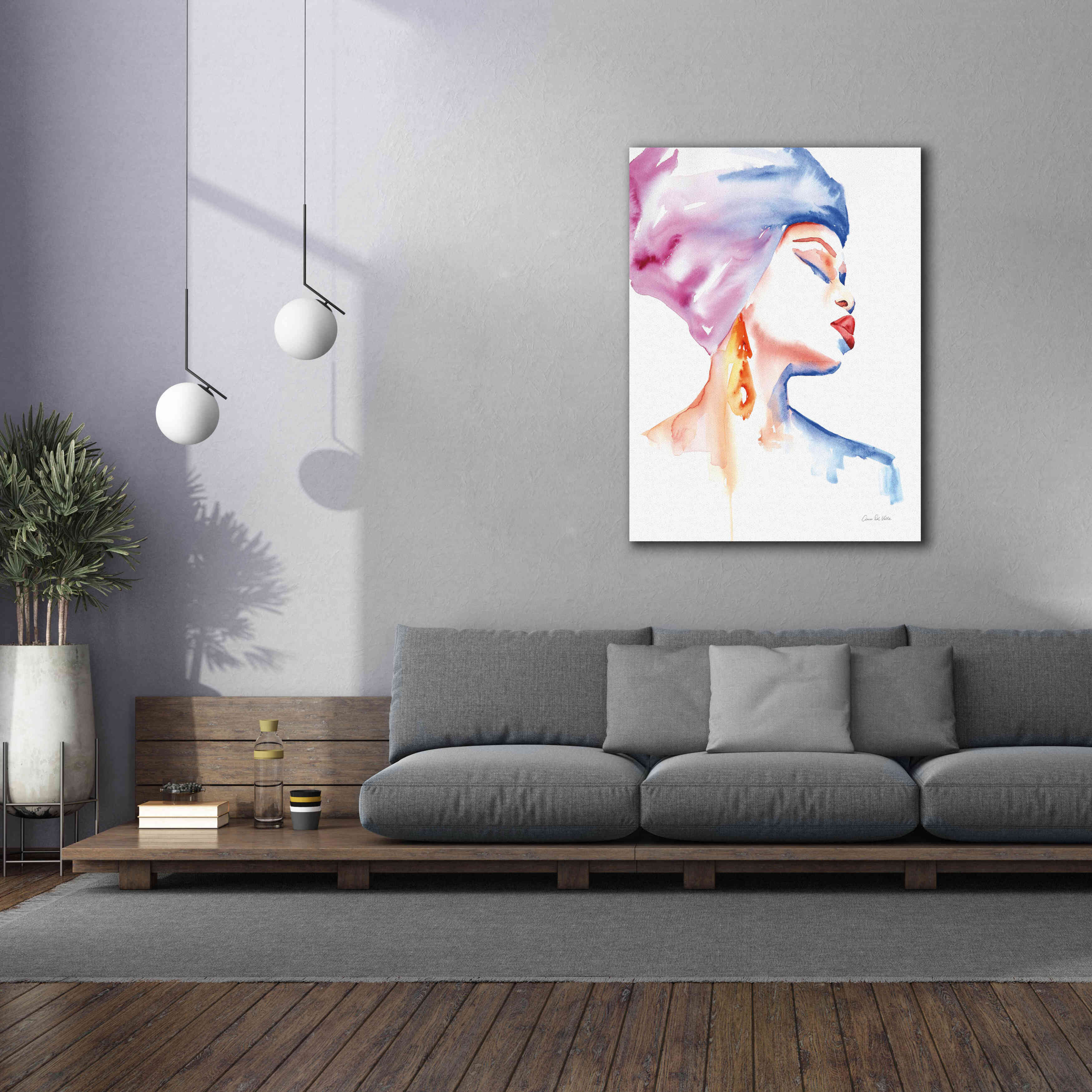 'Woman In Purple' by Alan Majchrowicz, Giclee Canvas Wall Art,40x54