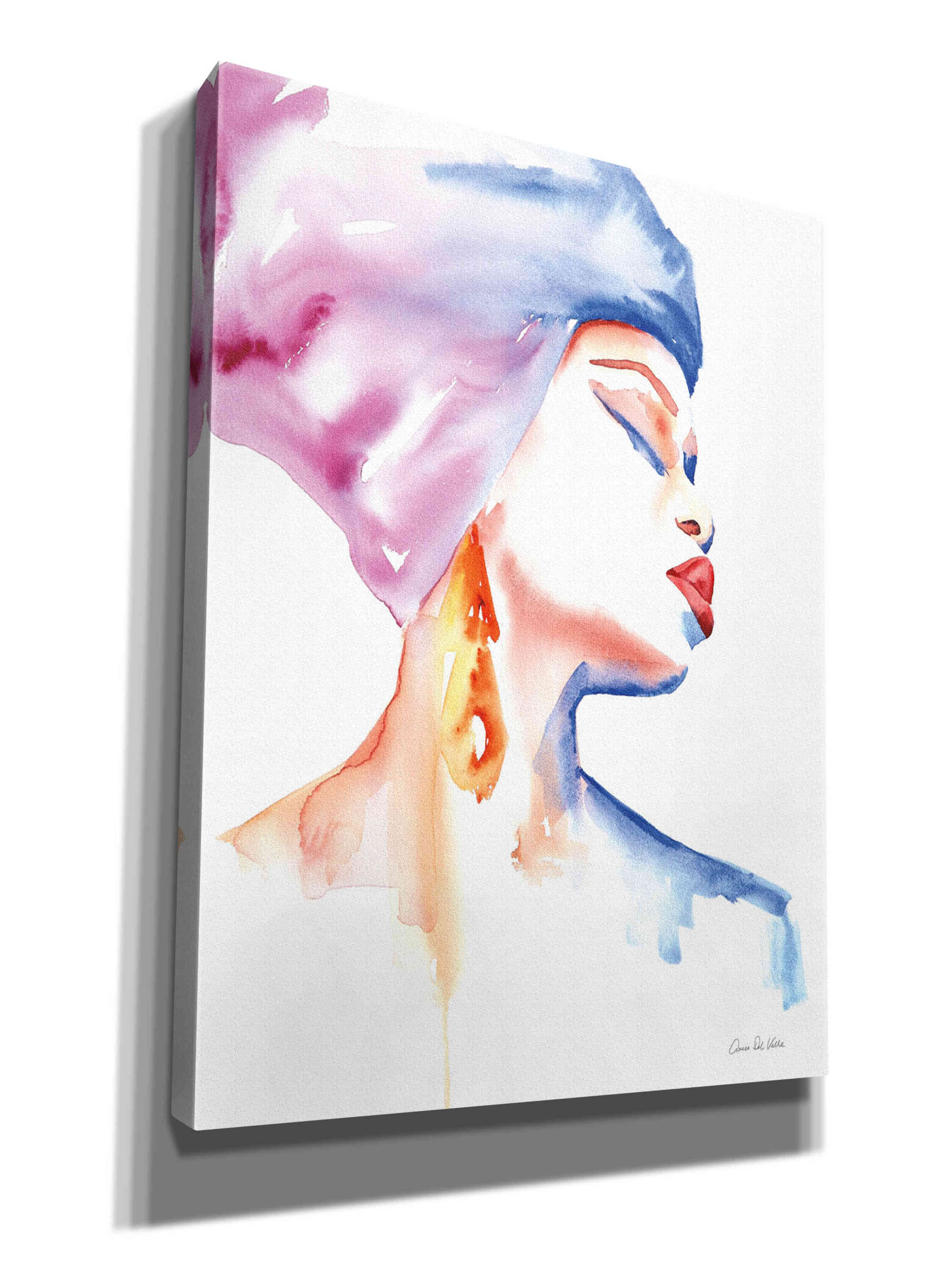 'Woman In Purple' by Alan Majchrowicz, Giclee Canvas Wall Art