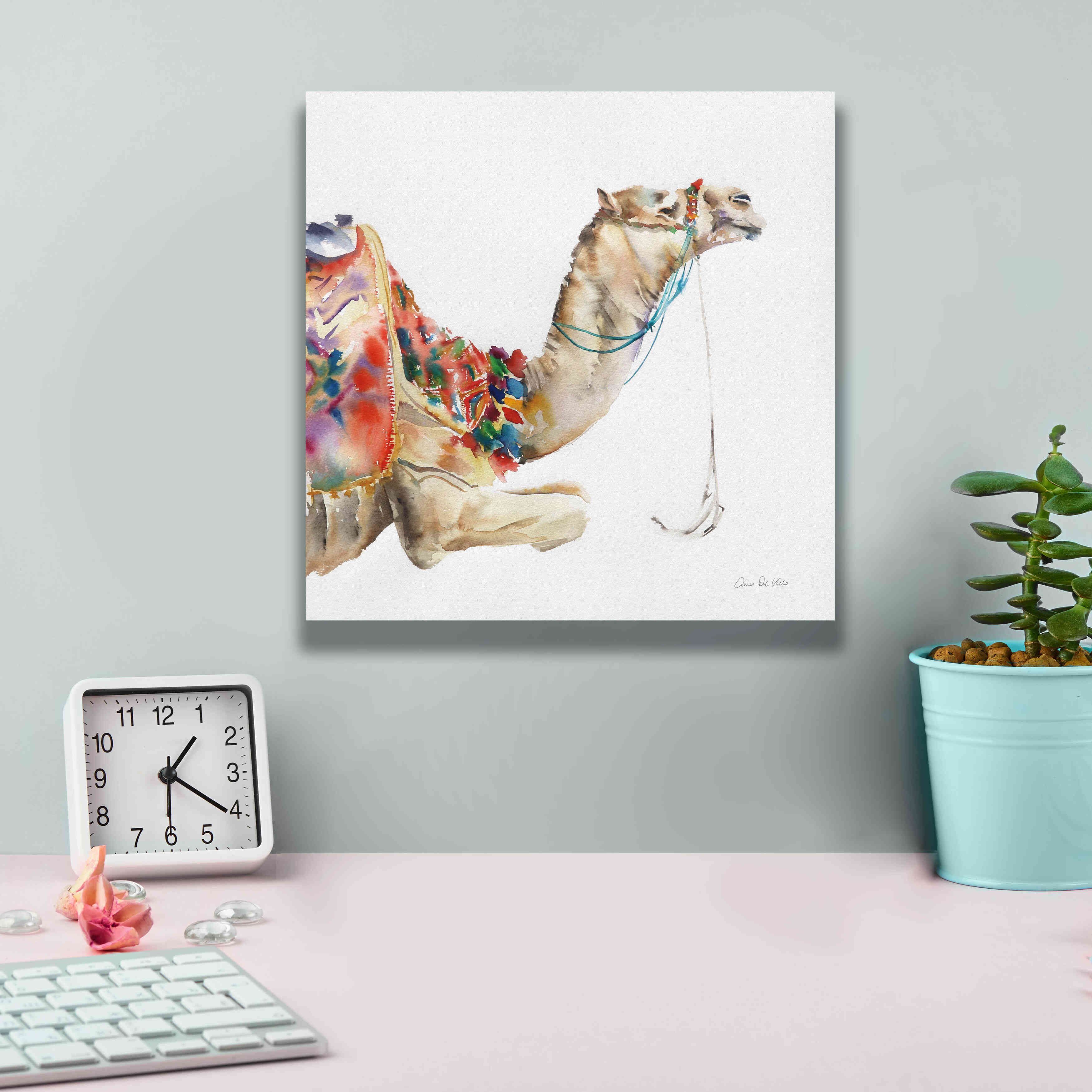 'Desert Camel I' by Alan Majchrowicz, Giclee Canvas Wall Art,12x12