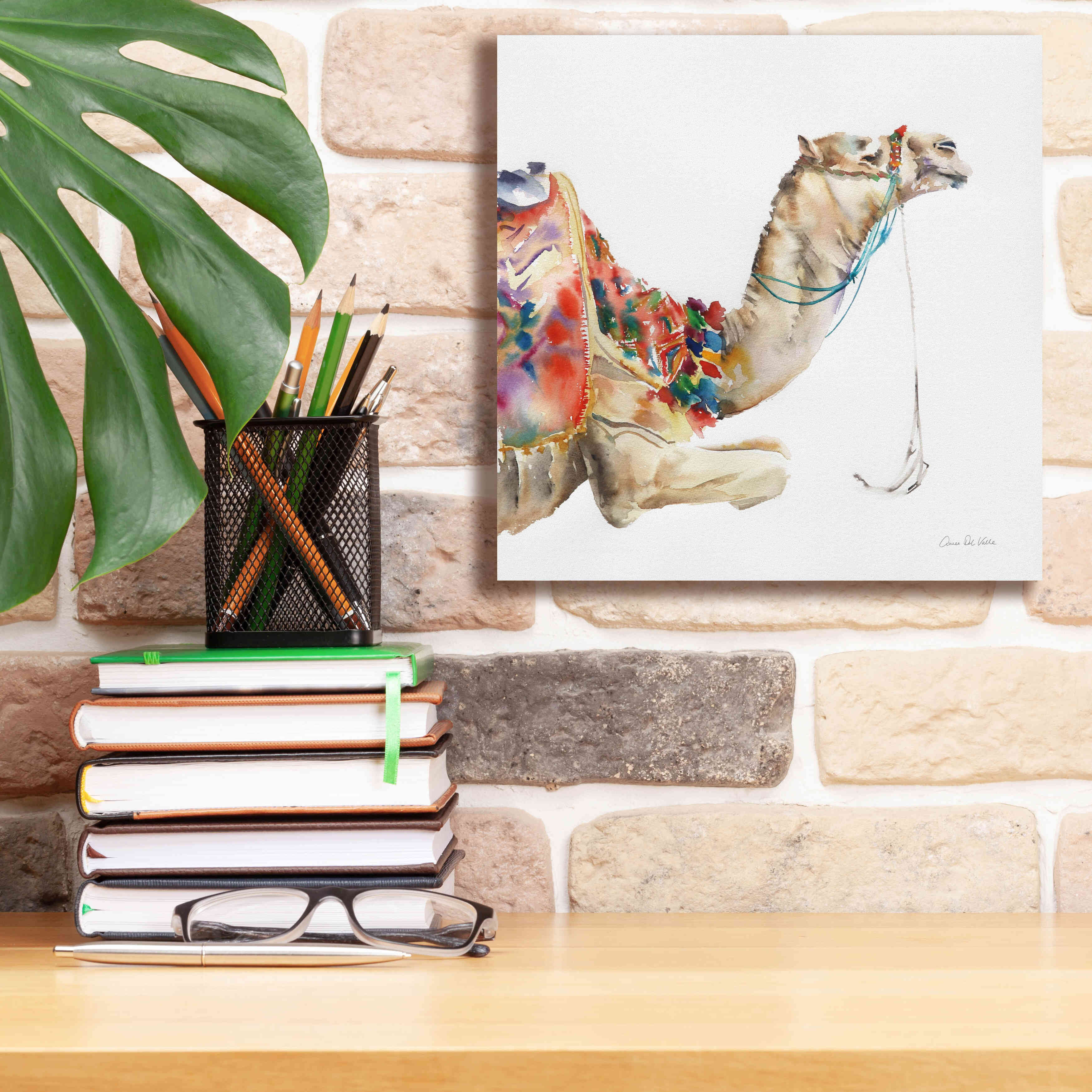 'Desert Camel I' by Alan Majchrowicz, Giclee Canvas Wall Art,12x12