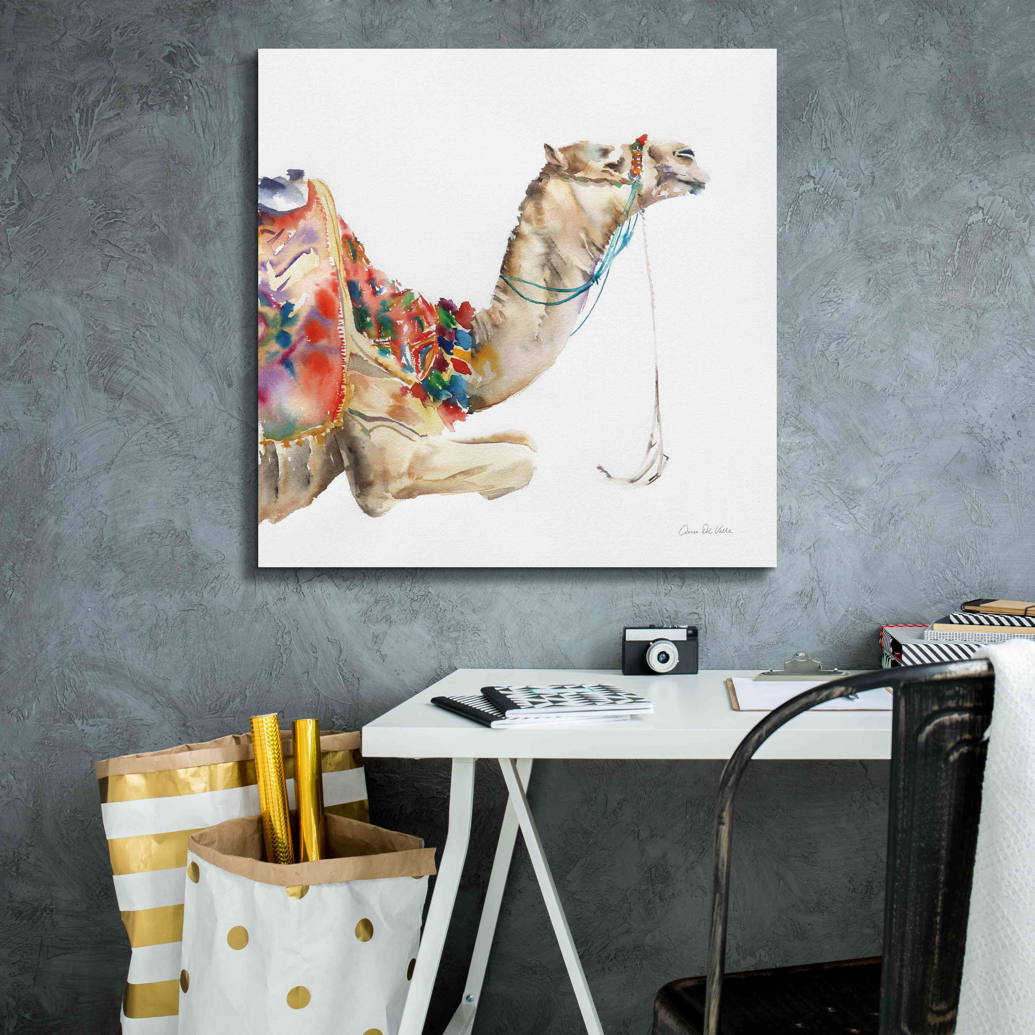 'Desert Camel I' by Alan Majchrowicz, Giclee Canvas Wall Art,26x26