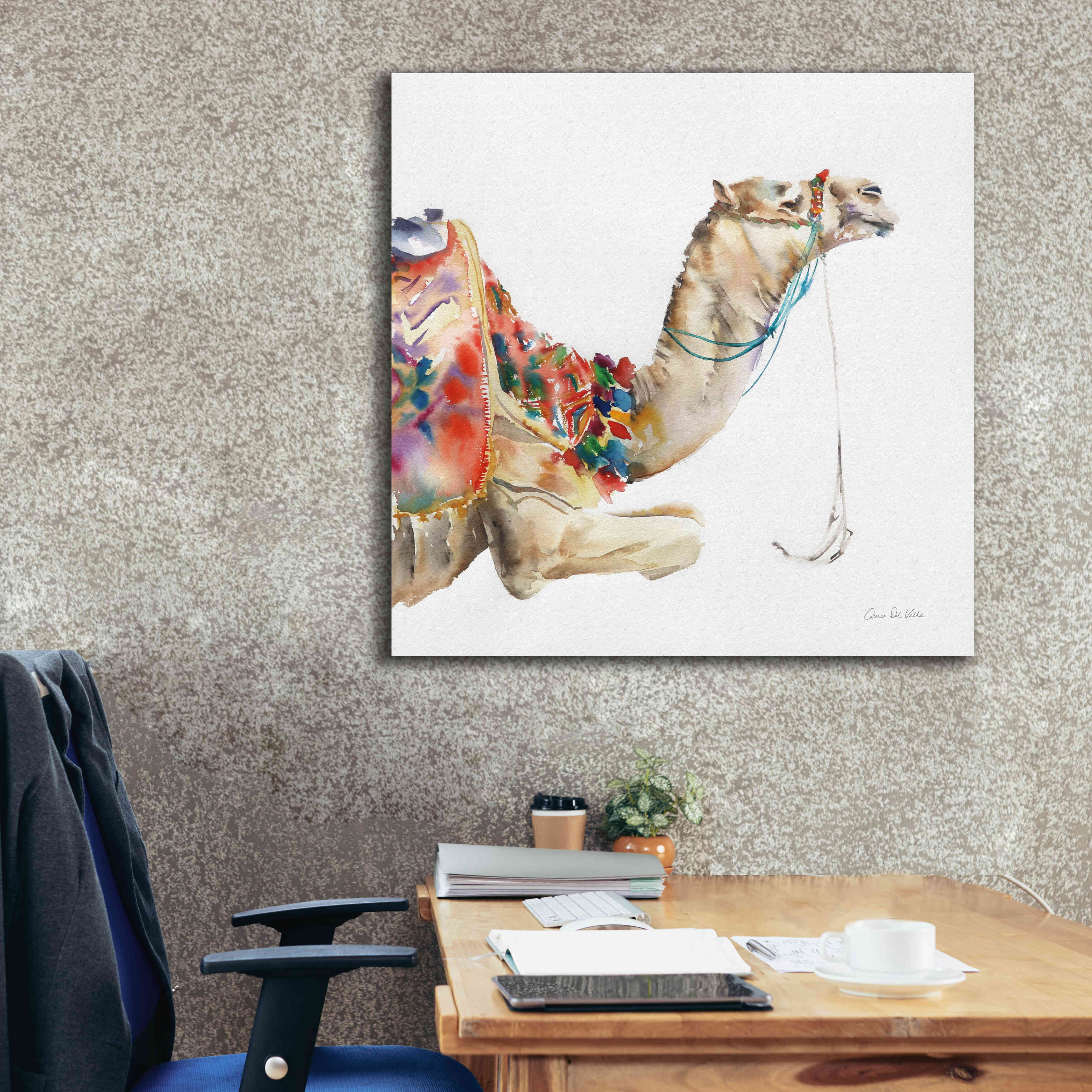 'Desert Camel I' by Alan Majchrowicz, Giclee Canvas Wall Art,37x37