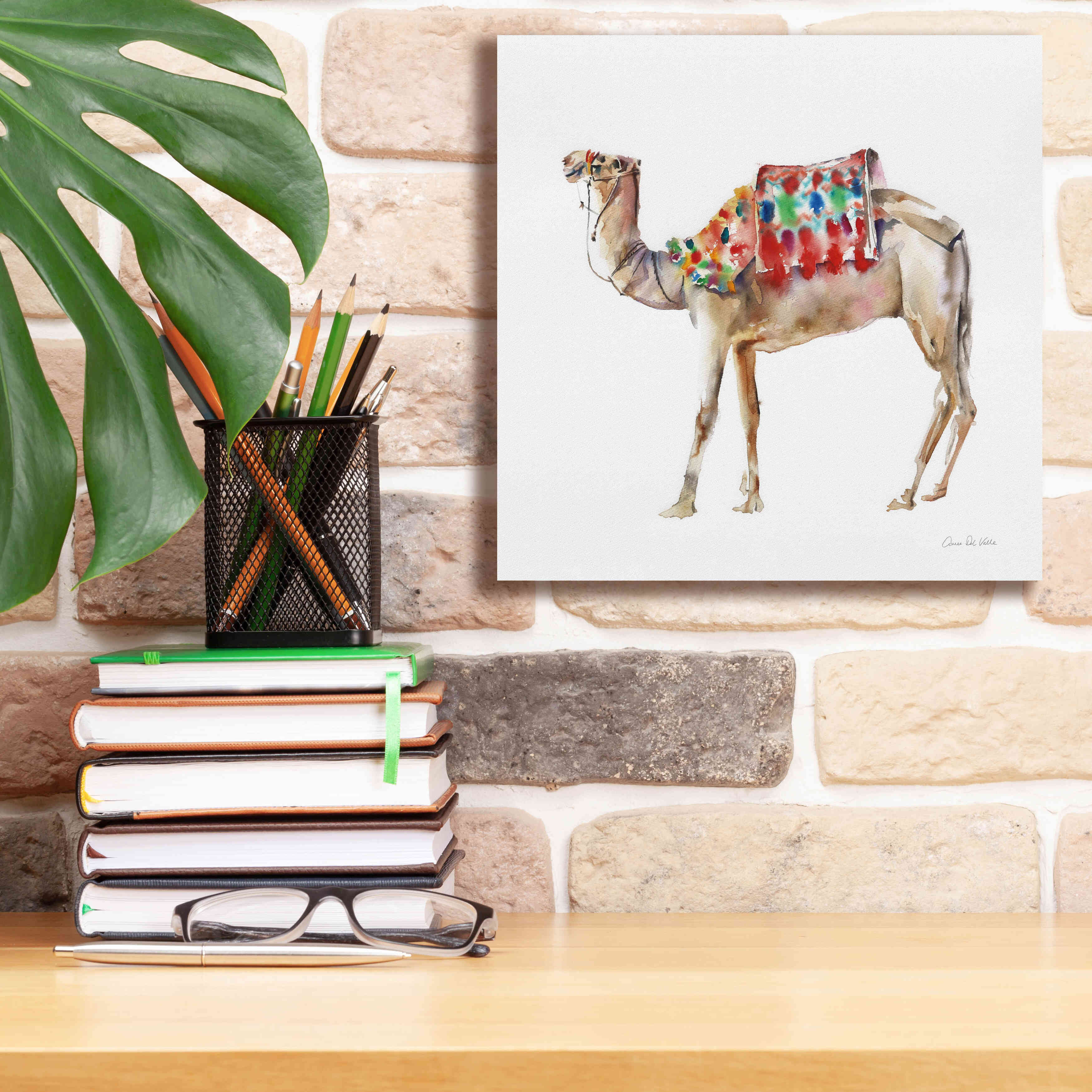 'Desert Camel II' by Alan Majchrowicz, Giclee Canvas Wall Art,12x12