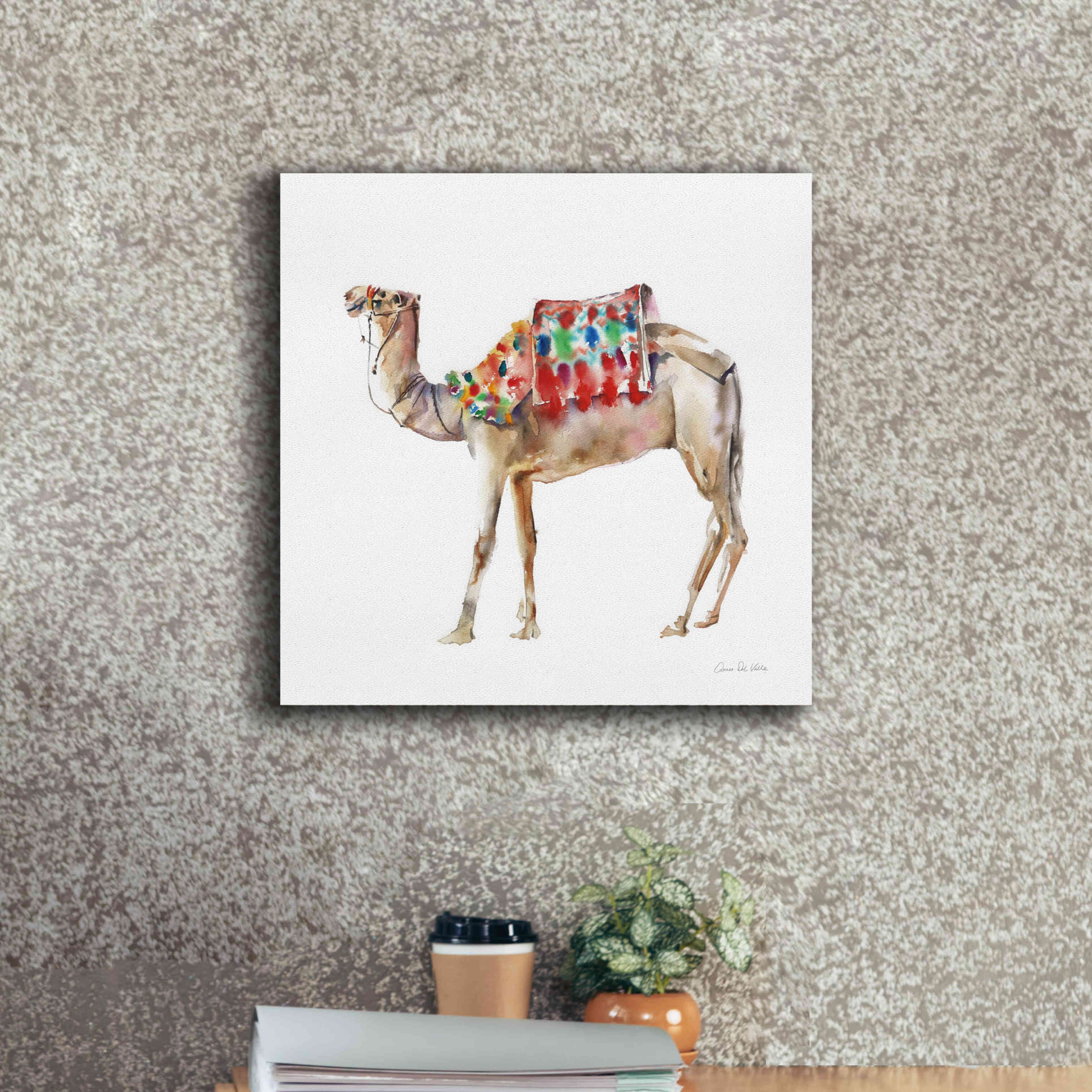 'Desert Camel II' by Alan Majchrowicz, Giclee Canvas Wall Art,18x18