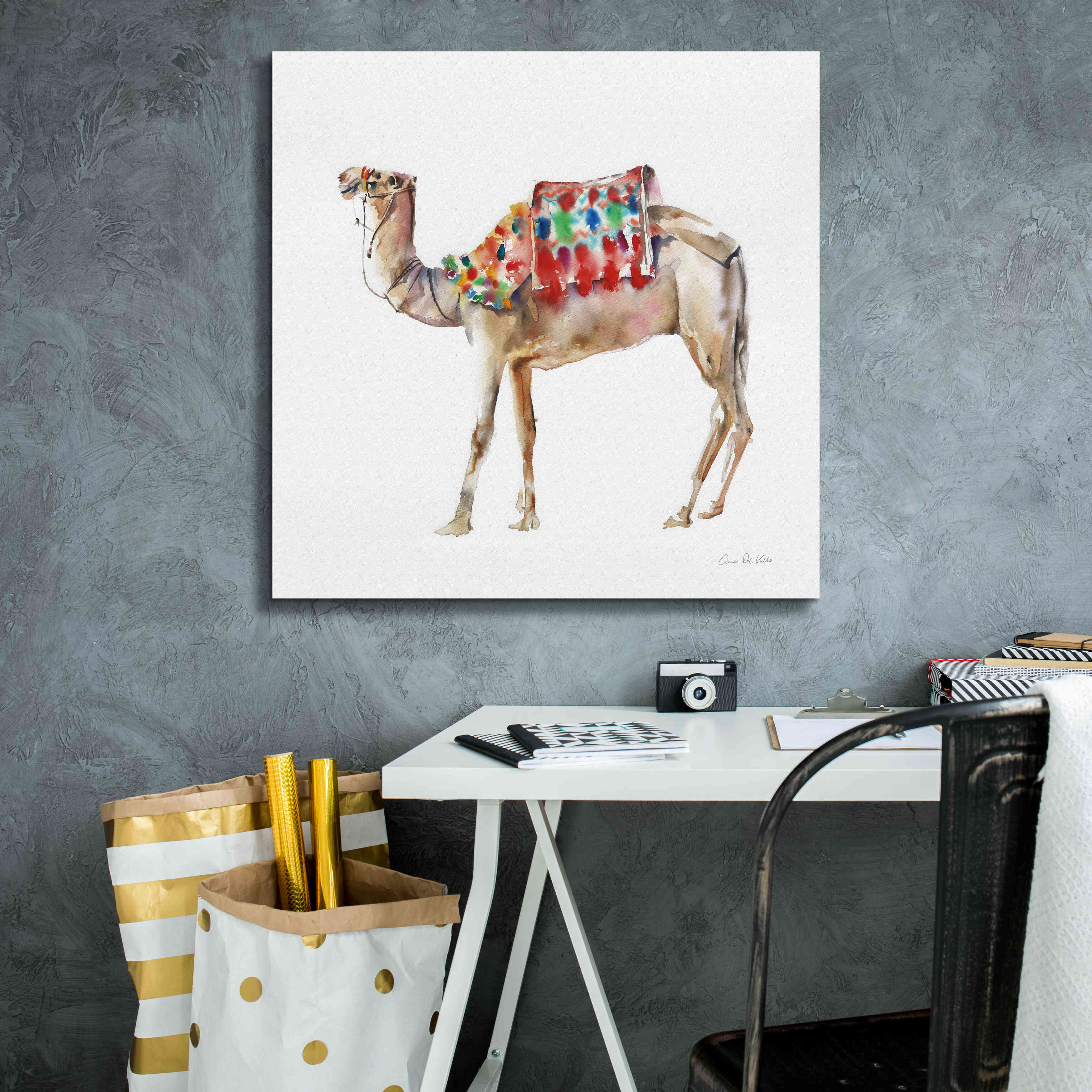 'Desert Camel II' by Alan Majchrowicz, Giclee Canvas Wall Art,26x26