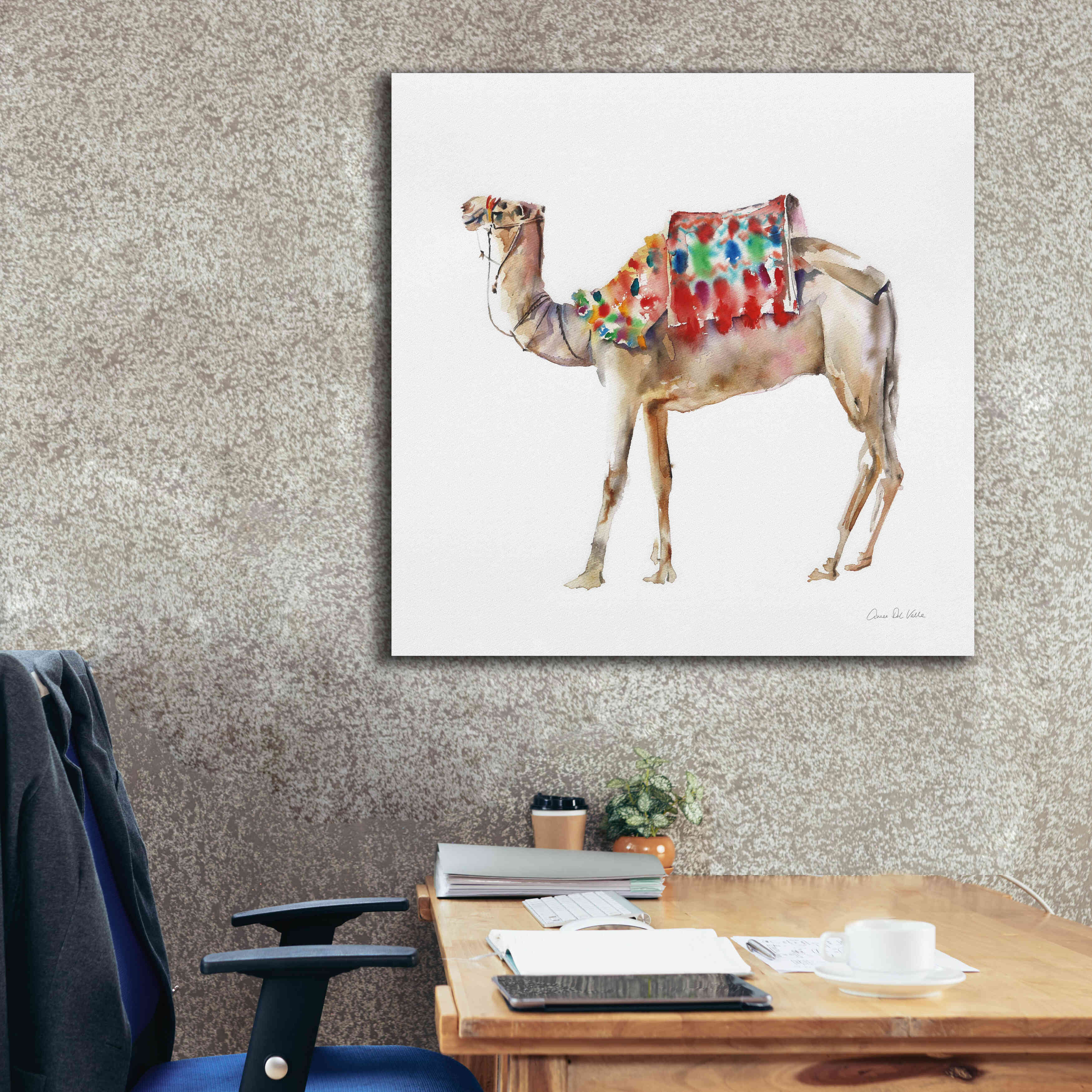 'Desert Camel II' by Alan Majchrowicz, Giclee Canvas Wall Art,37x37