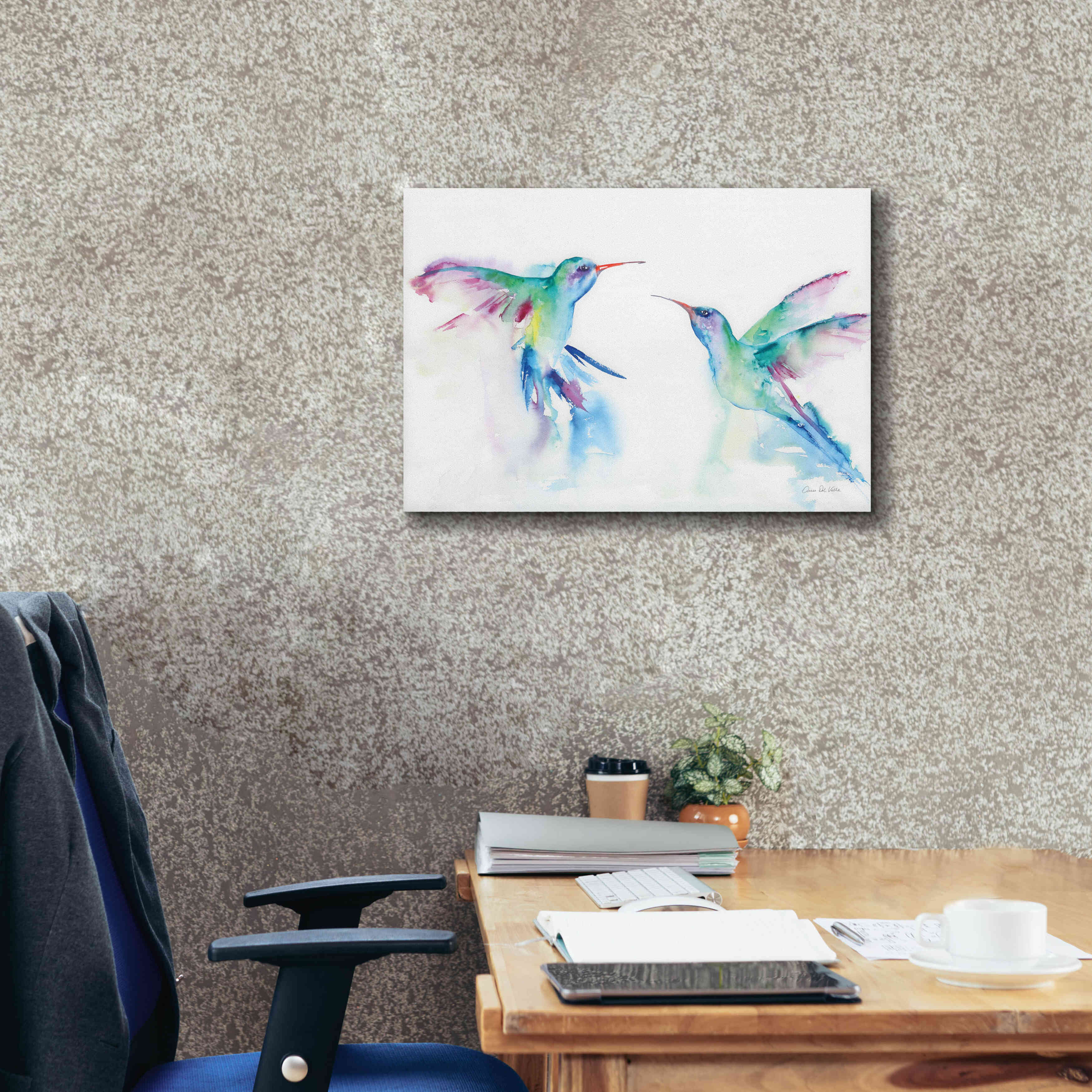'Hummingbirds I' by Alan Majchrowicz, Giclee Canvas Wall Art,26x18