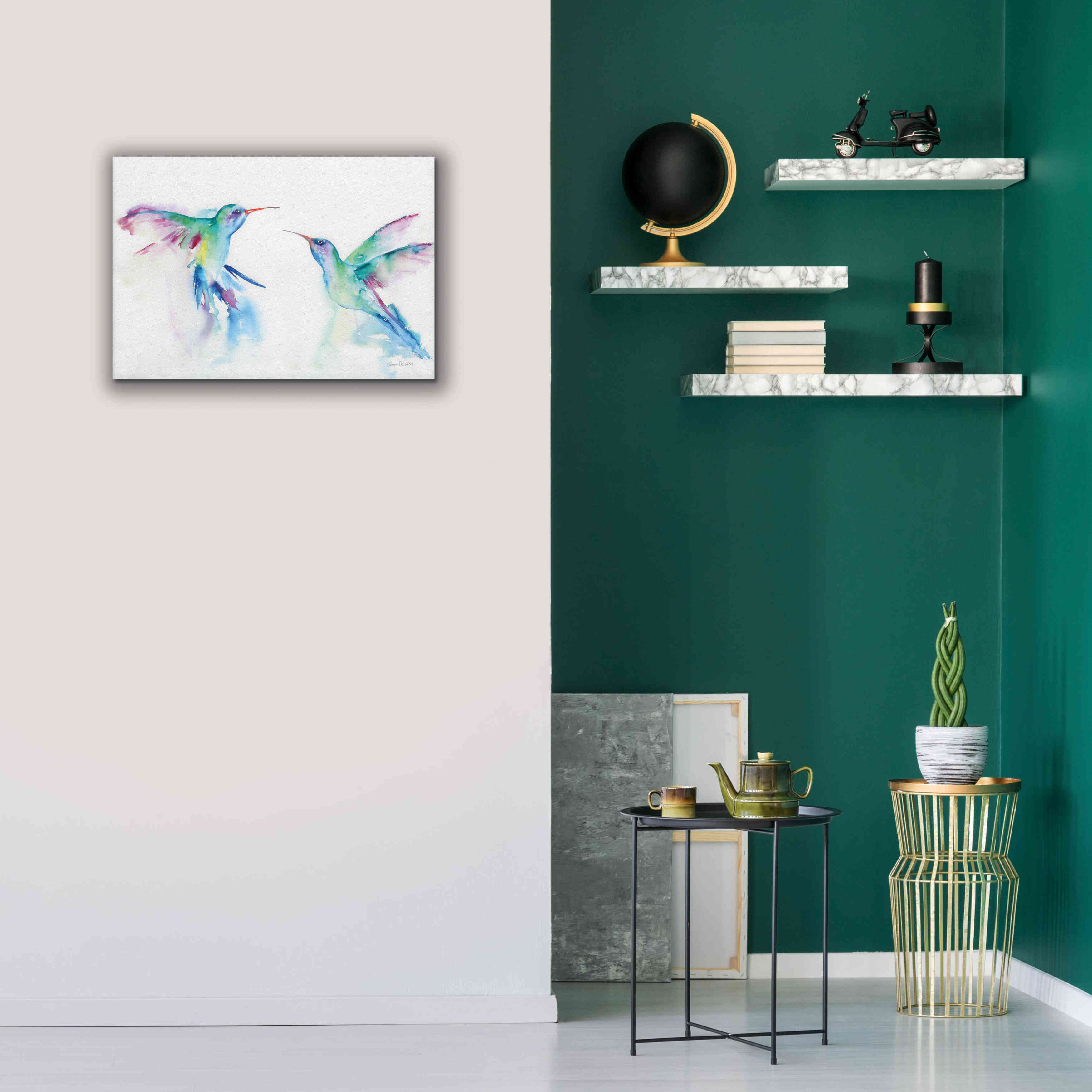 'Hummingbirds I' by Alan Majchrowicz, Giclee Canvas Wall Art,26x18