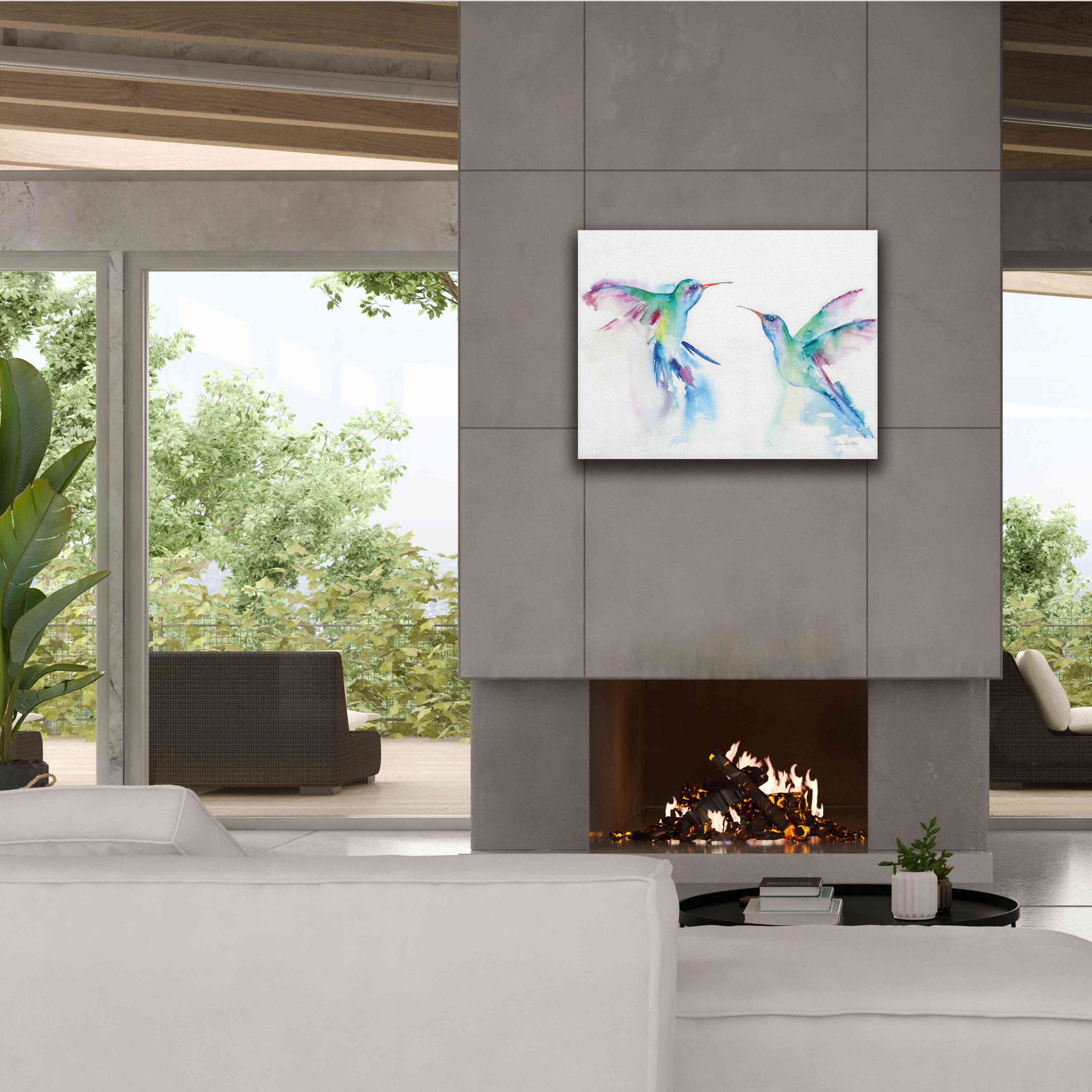 'Hummingbirds I' by Alan Majchrowicz, Giclee Canvas Wall Art,34x26