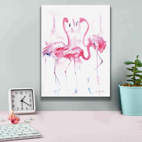 Image of 'Flamingo Trio' by Alan Majchrowicz, Giclee Canvas Wall Art,12x16