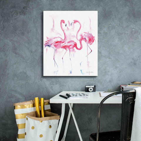 Image of 'Flamingo Trio' by Alan Majchrowicz, Giclee Canvas Wall Art,20x24