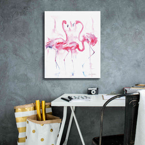 'Flamingo Trio' by Alan Majchrowicz, Giclee Canvas Wall Art,20x24