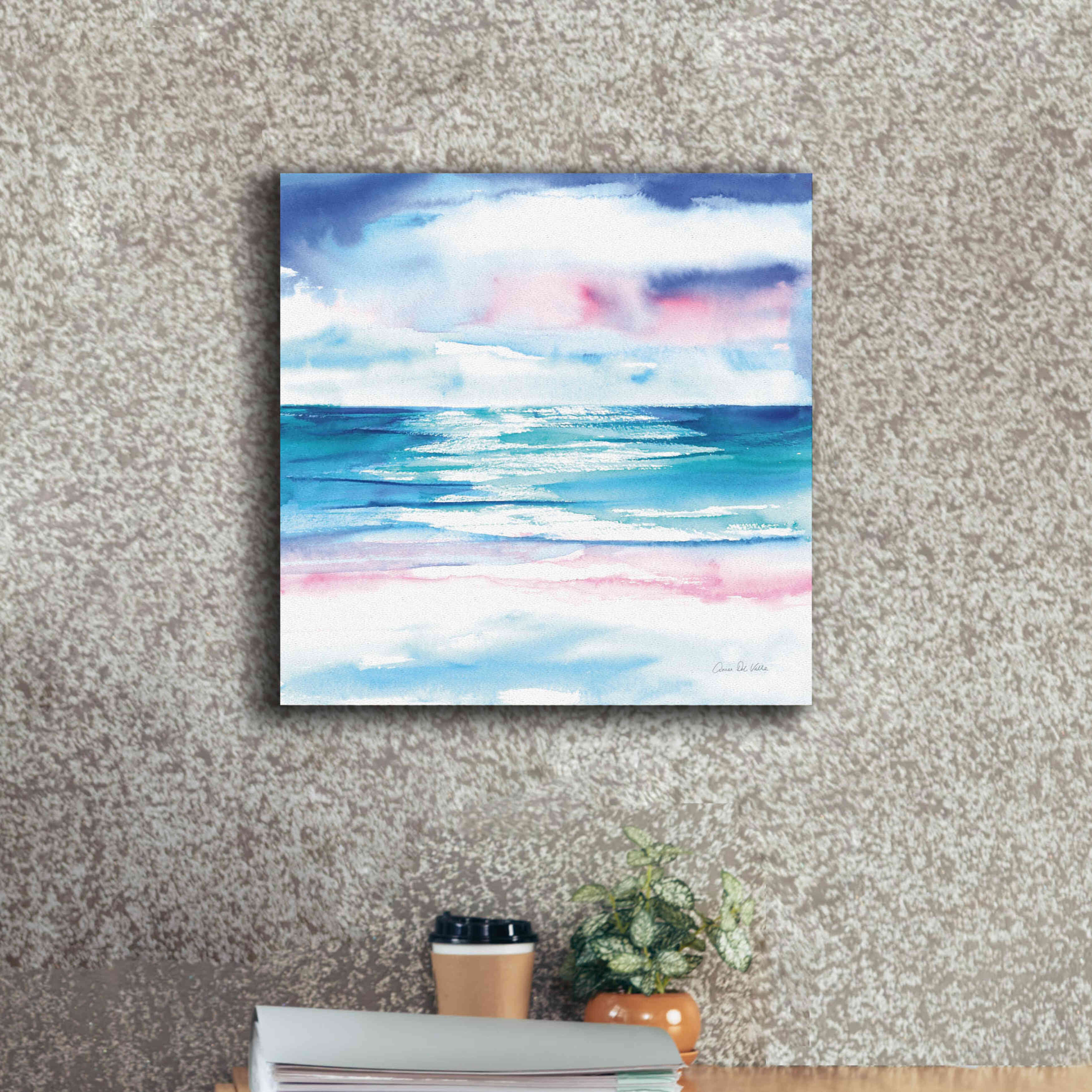 'Turquoise Sea I' by Alan Majchrowicz, Giclee Canvas Wall Art,18x18