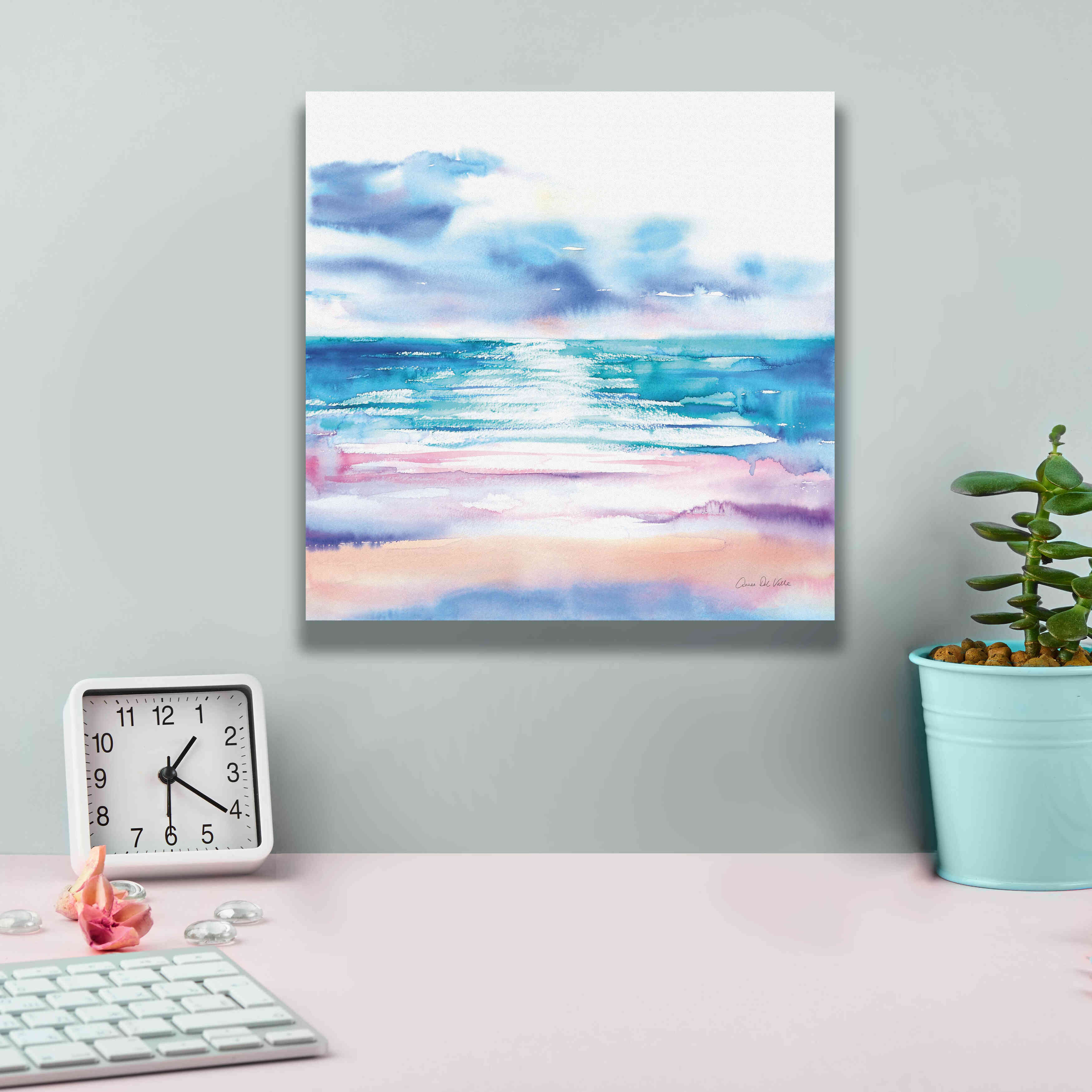 'Turquoise Sea II' by Alan Majchrowicz, Giclee Canvas Wall Art,12x12